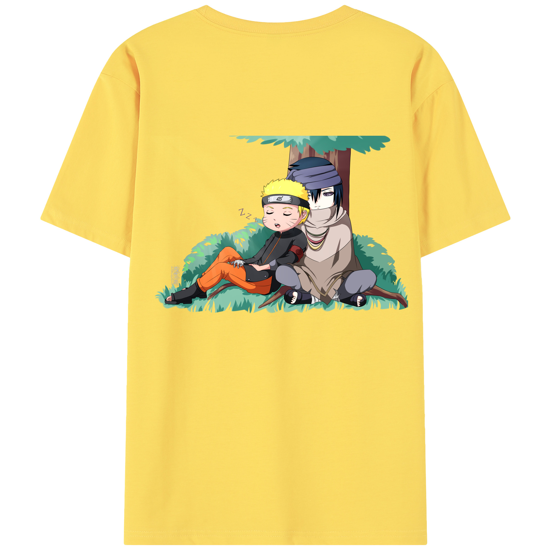 （画像用） NARUTO -ナルト- うずまき ナルト Uzumaki Naruto 綿100％半袖Tシャツ（背面プリント）