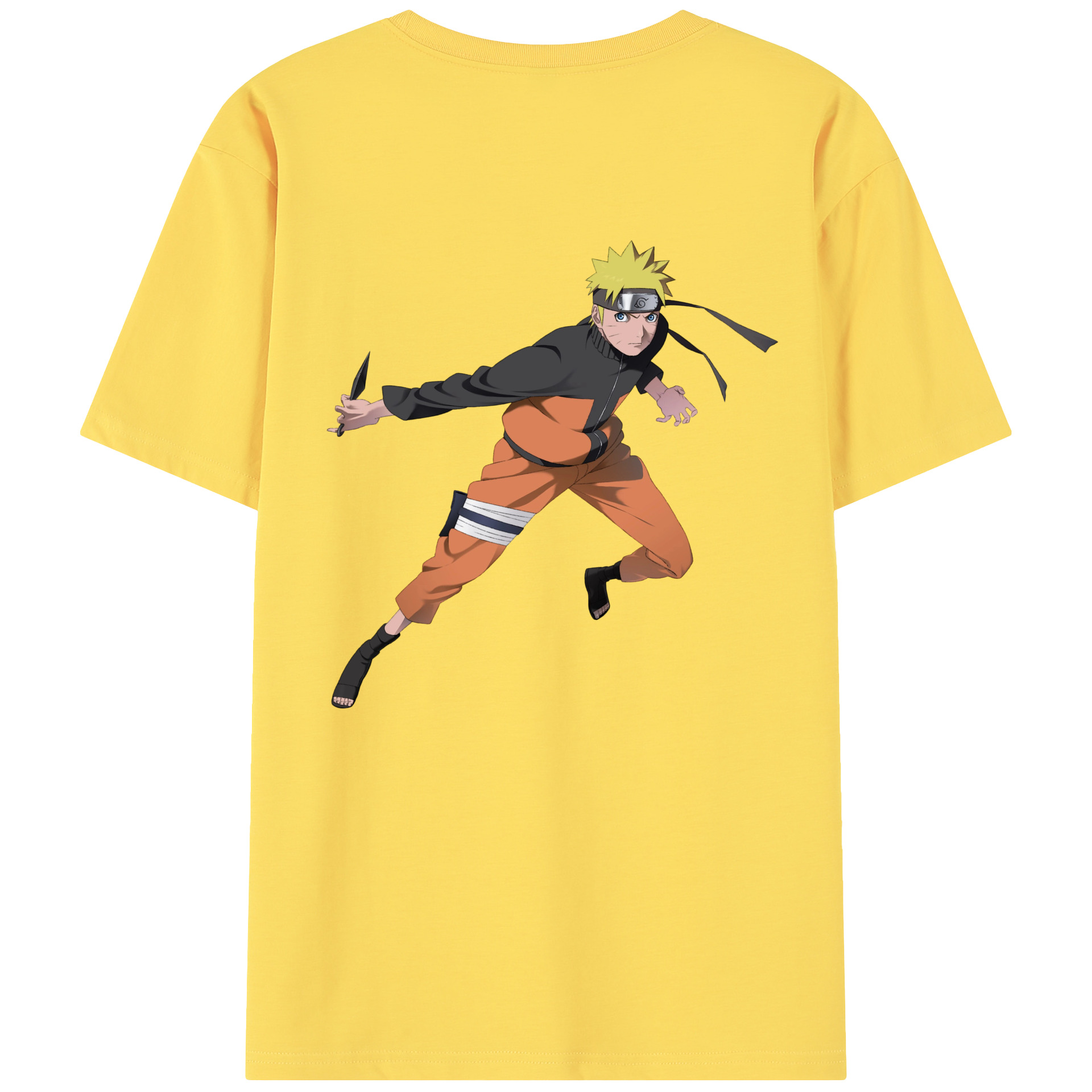 （画像用） NARUTO -ナルト- うずまき ナルト Uzumaki Naruto 綿100％半袖Tシャツ（背面プリント）