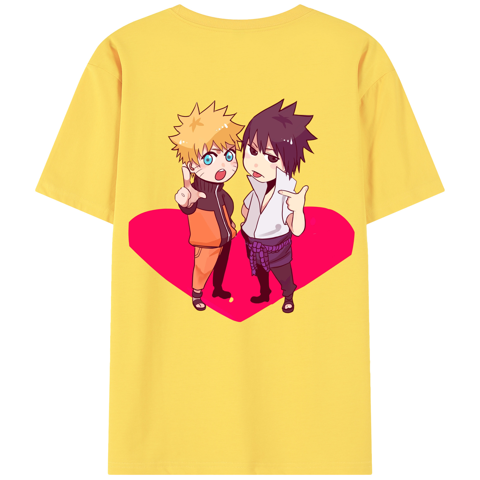 （画像用） NARUTO -ナルト- うずまき ナルト Uzumaki Naruto 綿100％半袖Tシャツ（背面プリント）