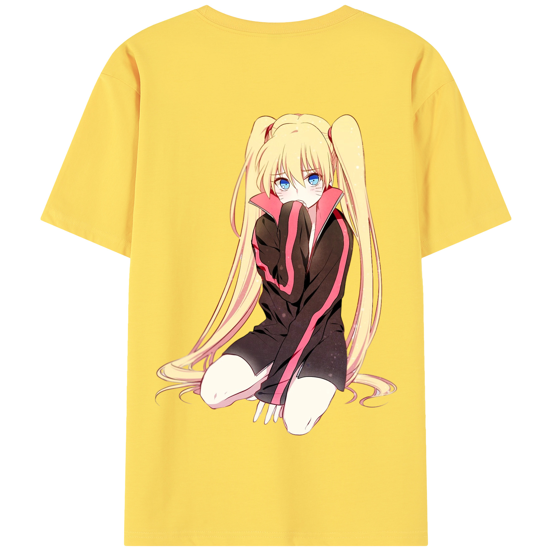（画像用） NARUTO -ナルト- うずまき ナルト Uzumaki Naruto 綿100％半袖Tシャツ（背面プリント）