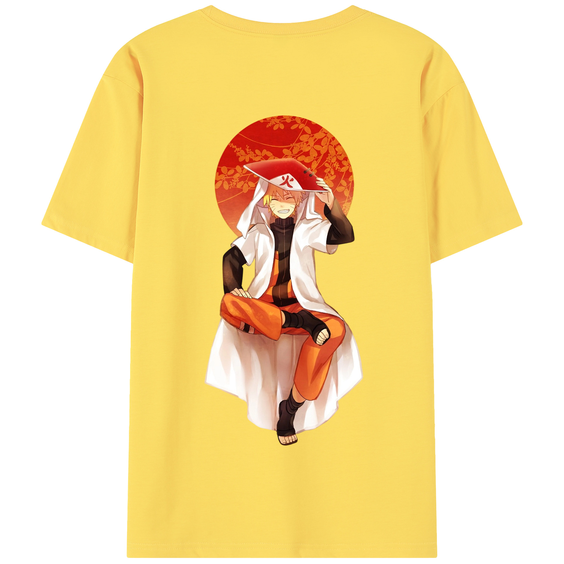 （画像用） NARUTO -ナルト- うずまき ナルト Uzumaki Naruto 綿100％半袖Tシャツ（背面プリント）