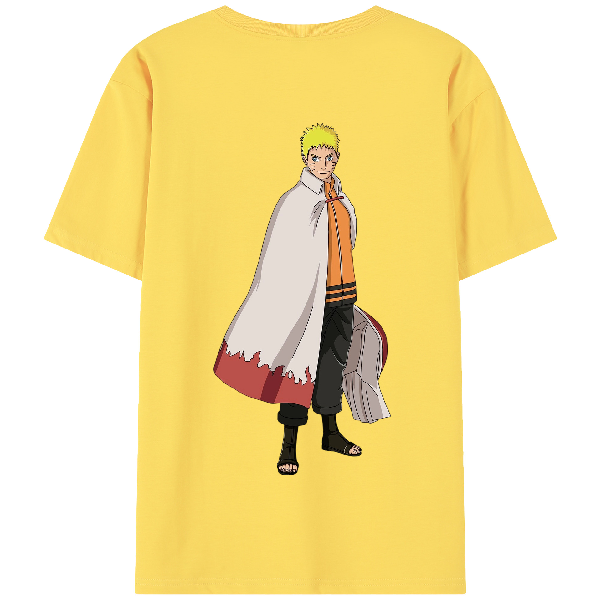 （画像用） NARUTO -ナルト- うずまき ナルト Uzumaki Naruto 綿100％半袖Tシャツ（背面プリント）