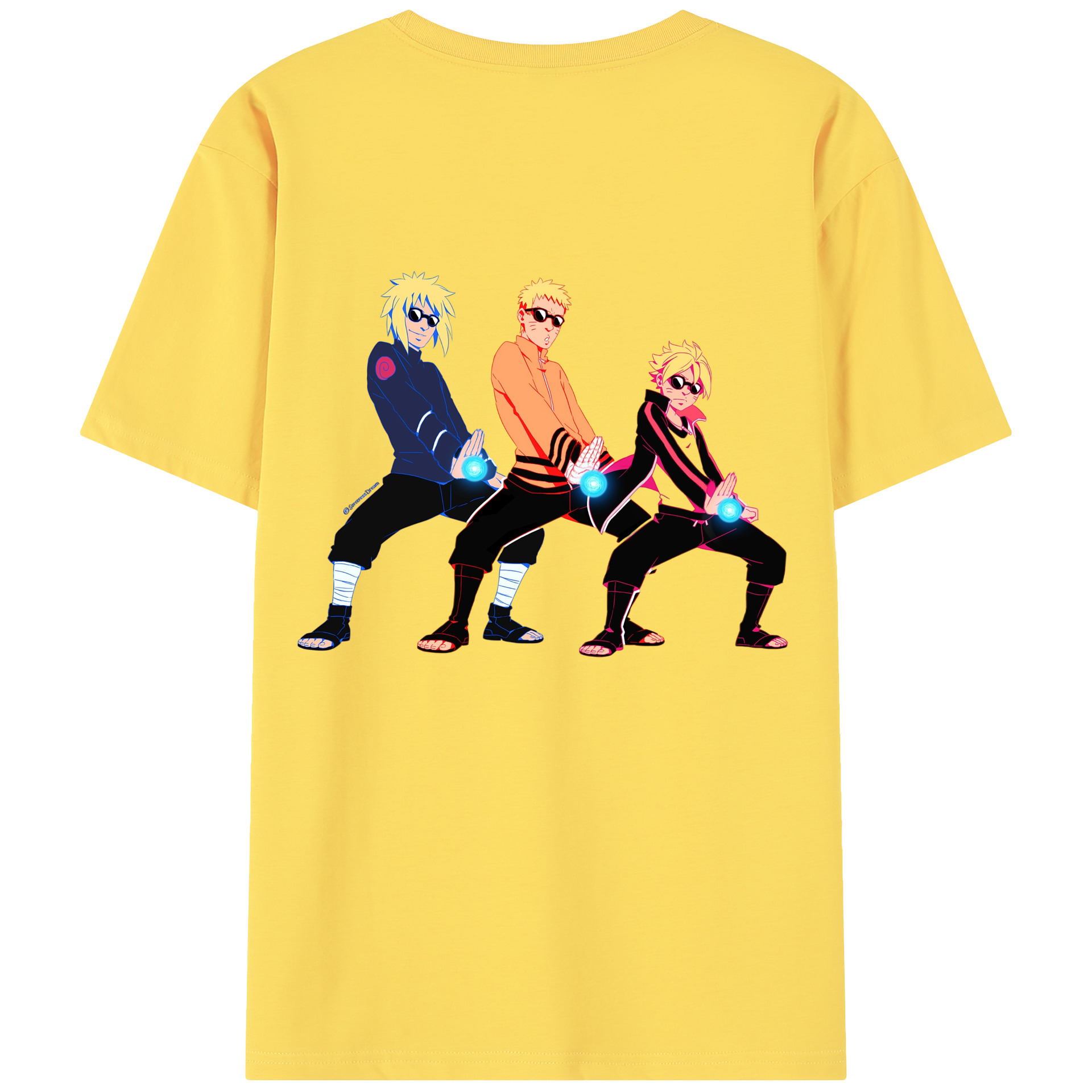 （画像用） NARUTO -ナルト- うずまき ナルト Uzumaki Naruto 綿100％半袖Tシャツ（背面プリント）