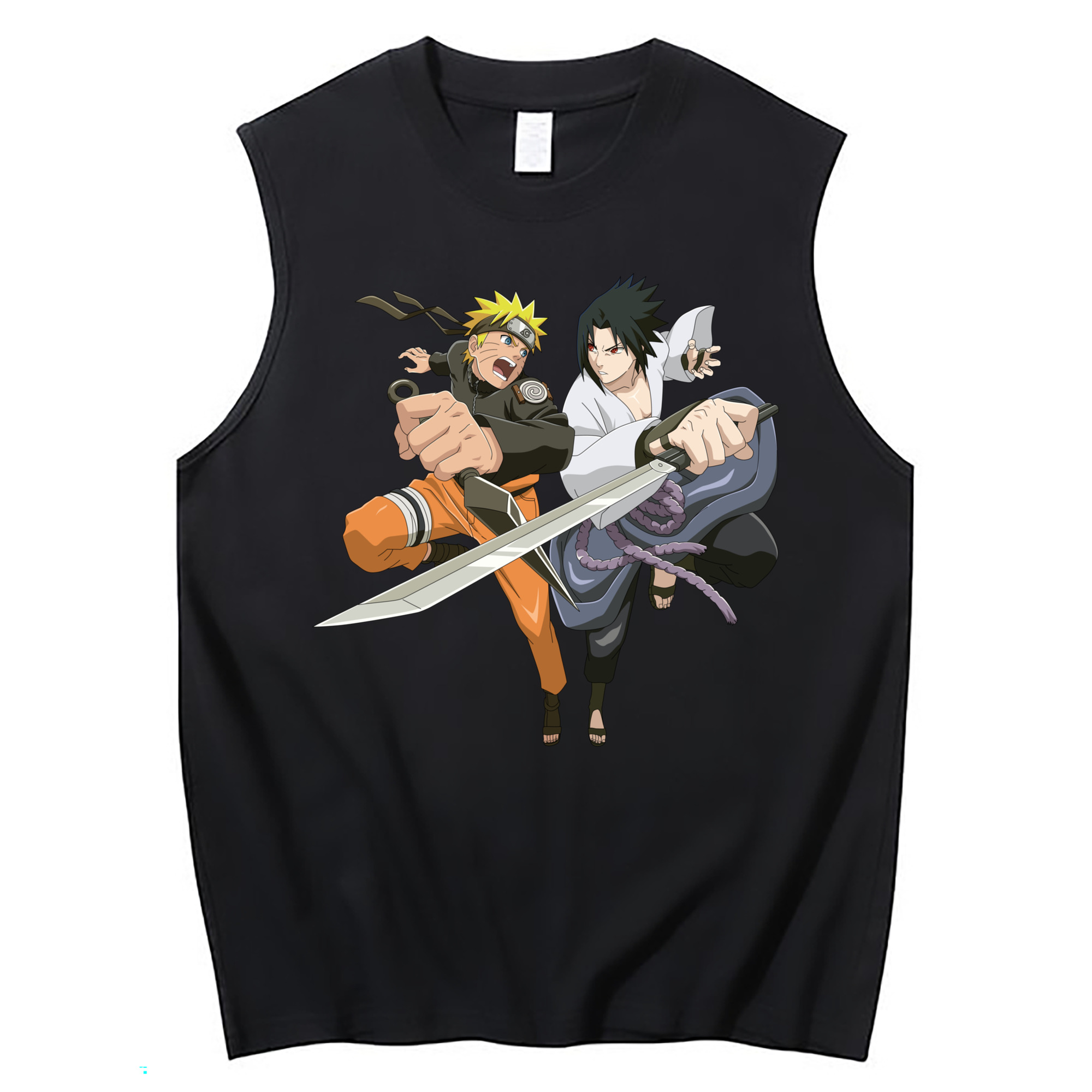 （画像用） NARUTO -ナルト- うずまき ナルト Uzumaki Naruto コットン100％タンクトップ（フロントプリント）