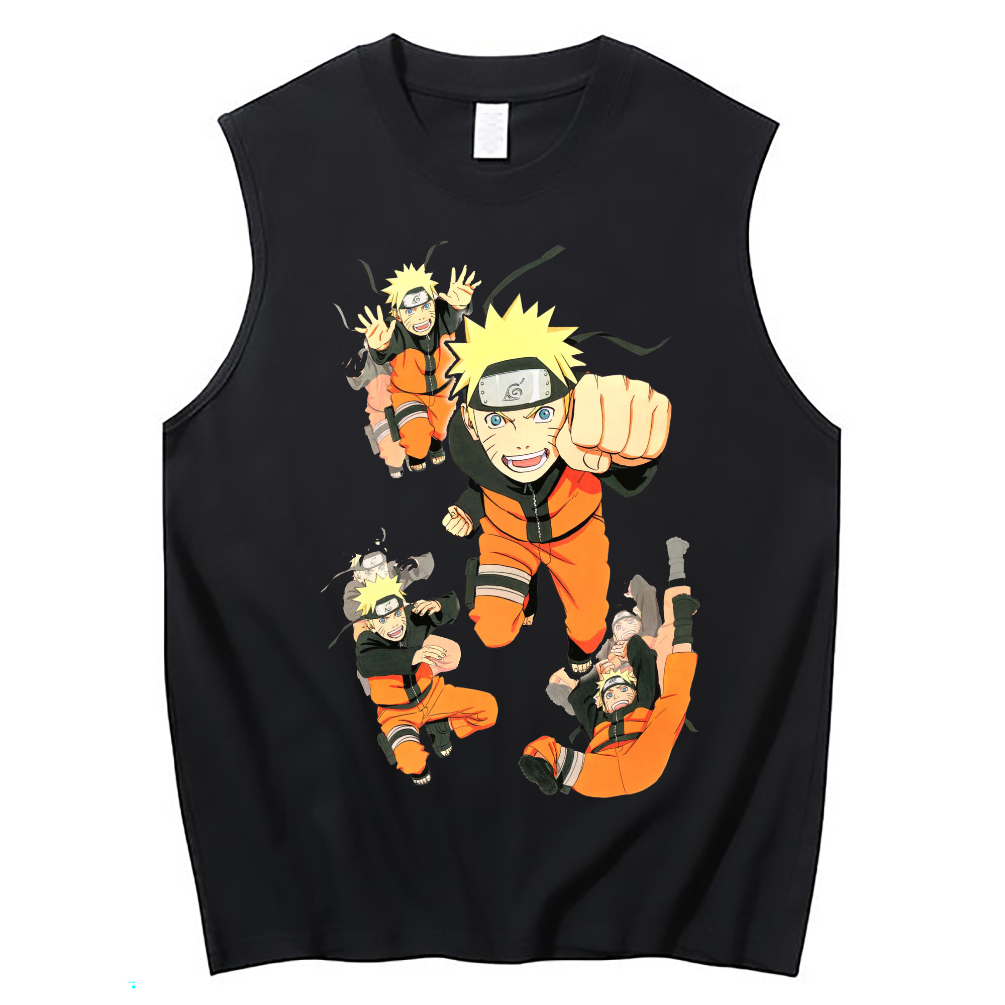 （画像用） NARUTO -ナルト- うずまき ナルト Uzumaki Naruto コットン100％タンクトップ（フロントプリント）