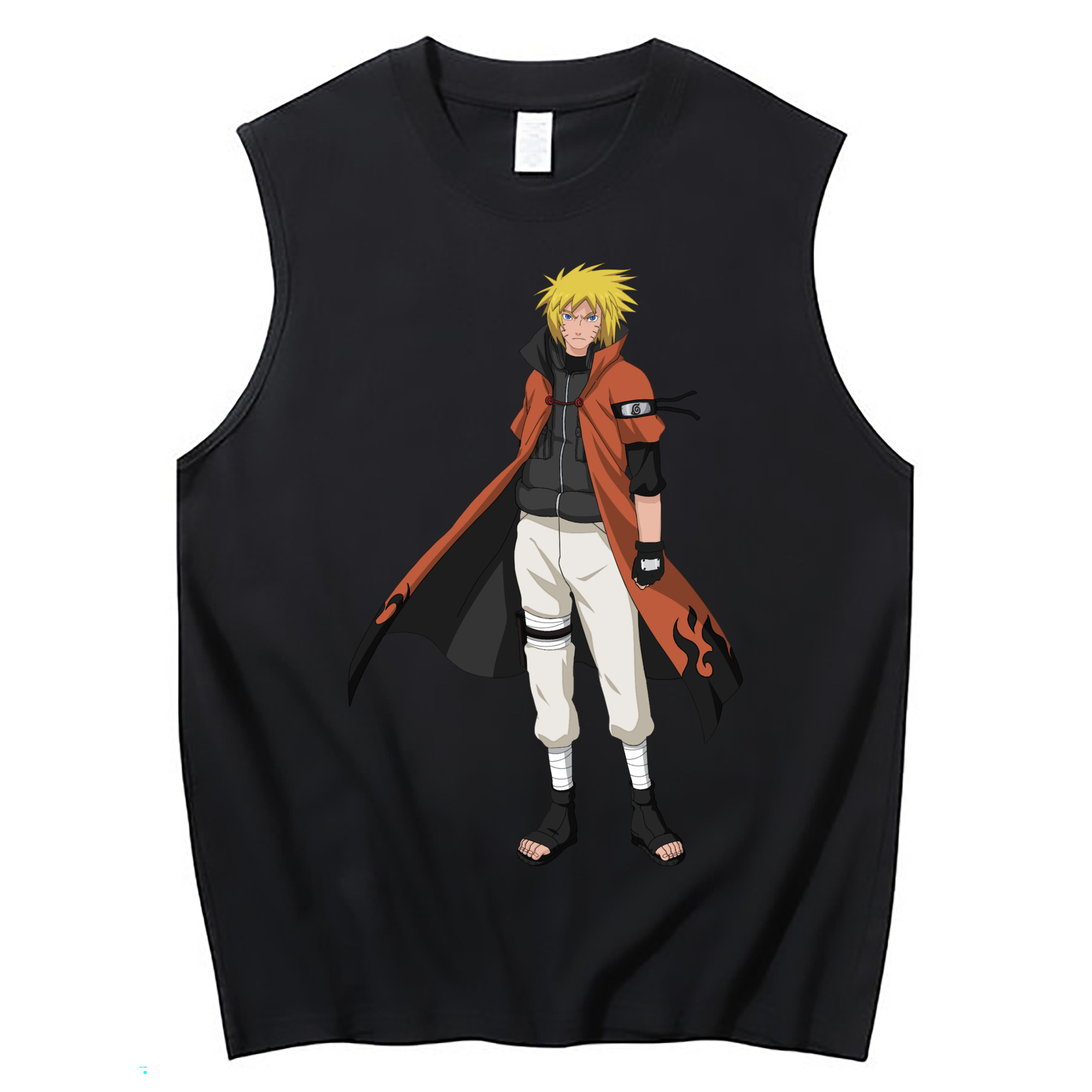 （画像用） NARUTO -ナルト- うずまき ナルト Uzumaki Naruto コットン100％タンクトップ（フロントプリント）