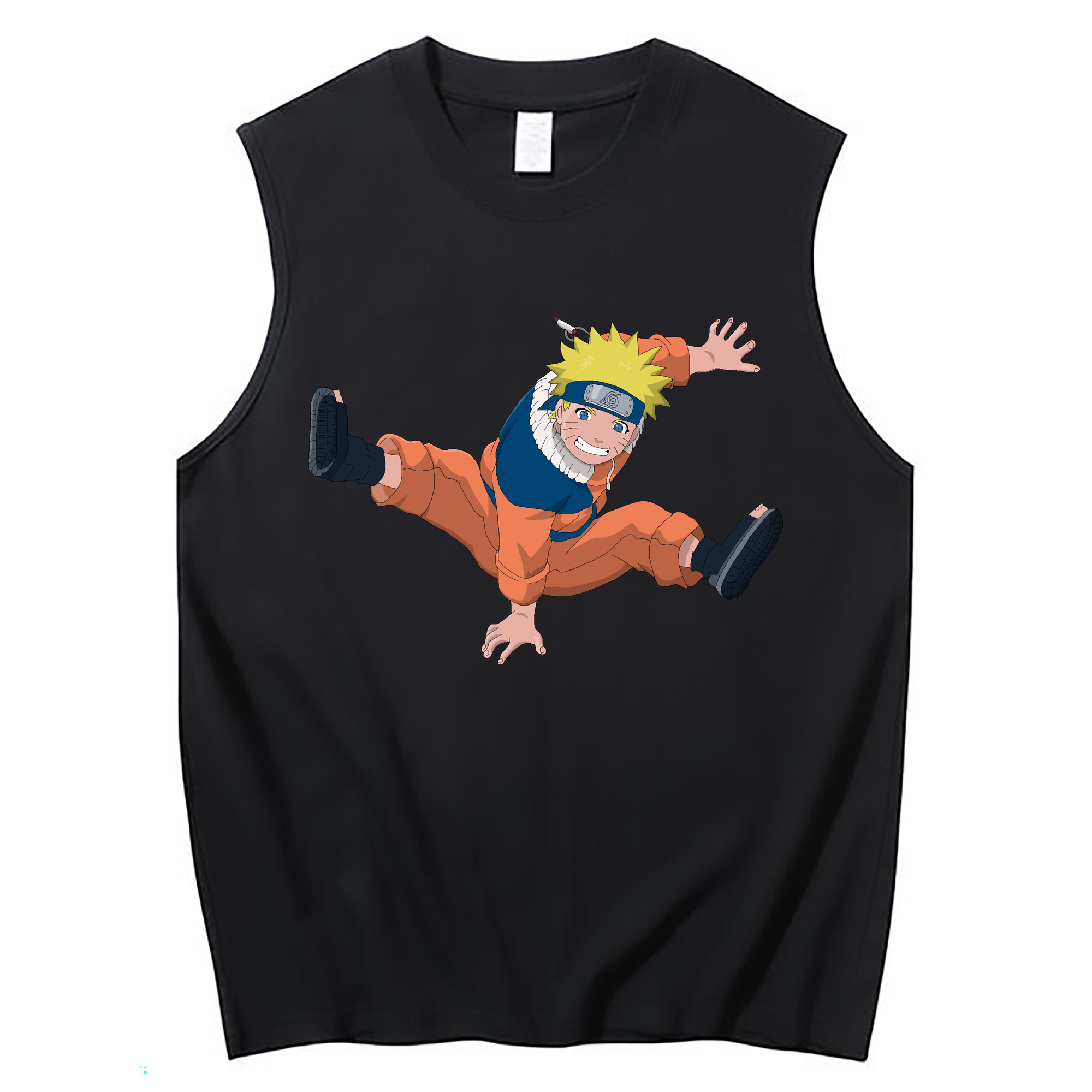（画像用） NARUTO -ナルト- うずまき ナルト Uzumaki Naruto コットン100％タンクトップ（フロントプリント）