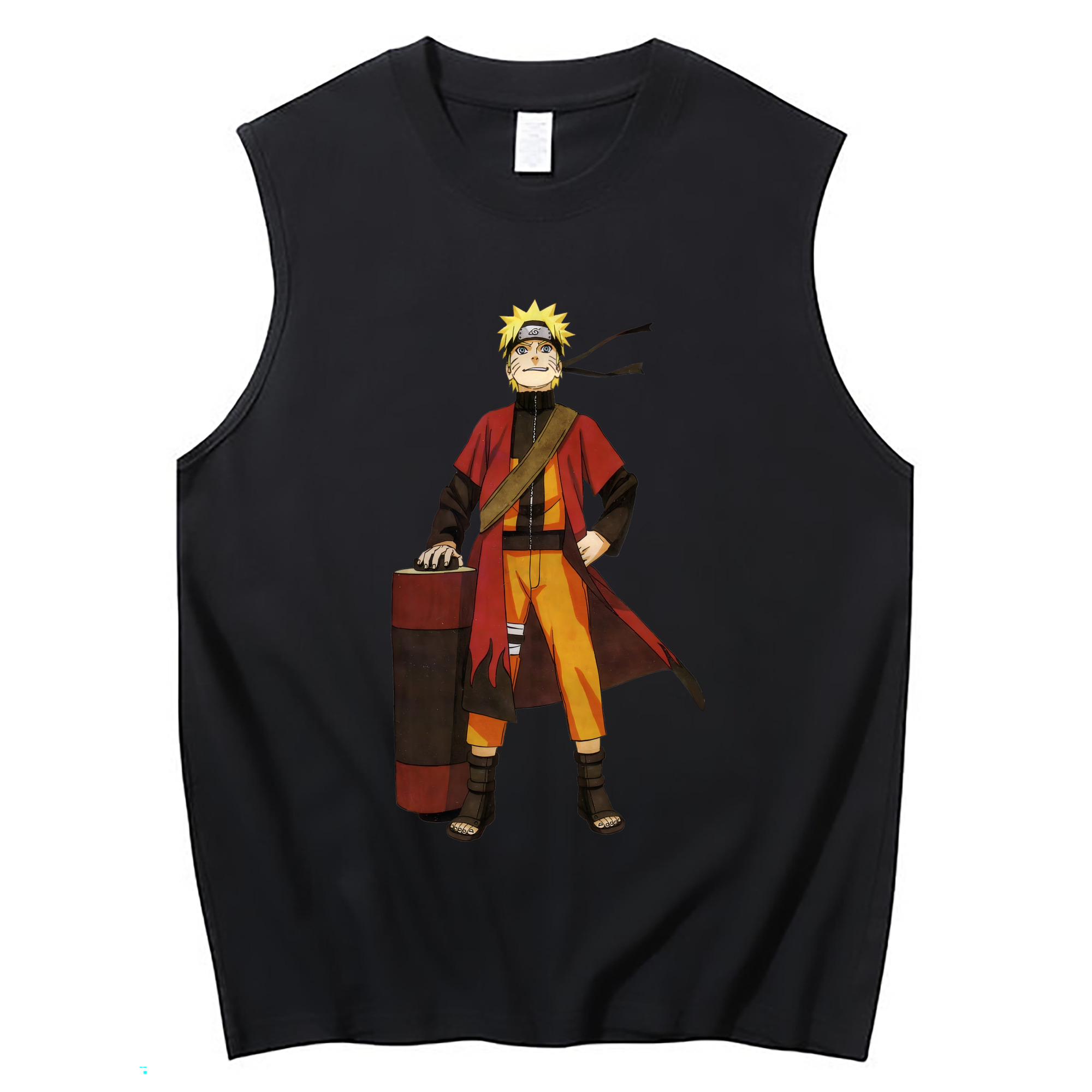（画像用） NARUTO -ナルト- うずまき ナルト Uzumaki Naruto コットン100％タンクトップ（フロントプリント）