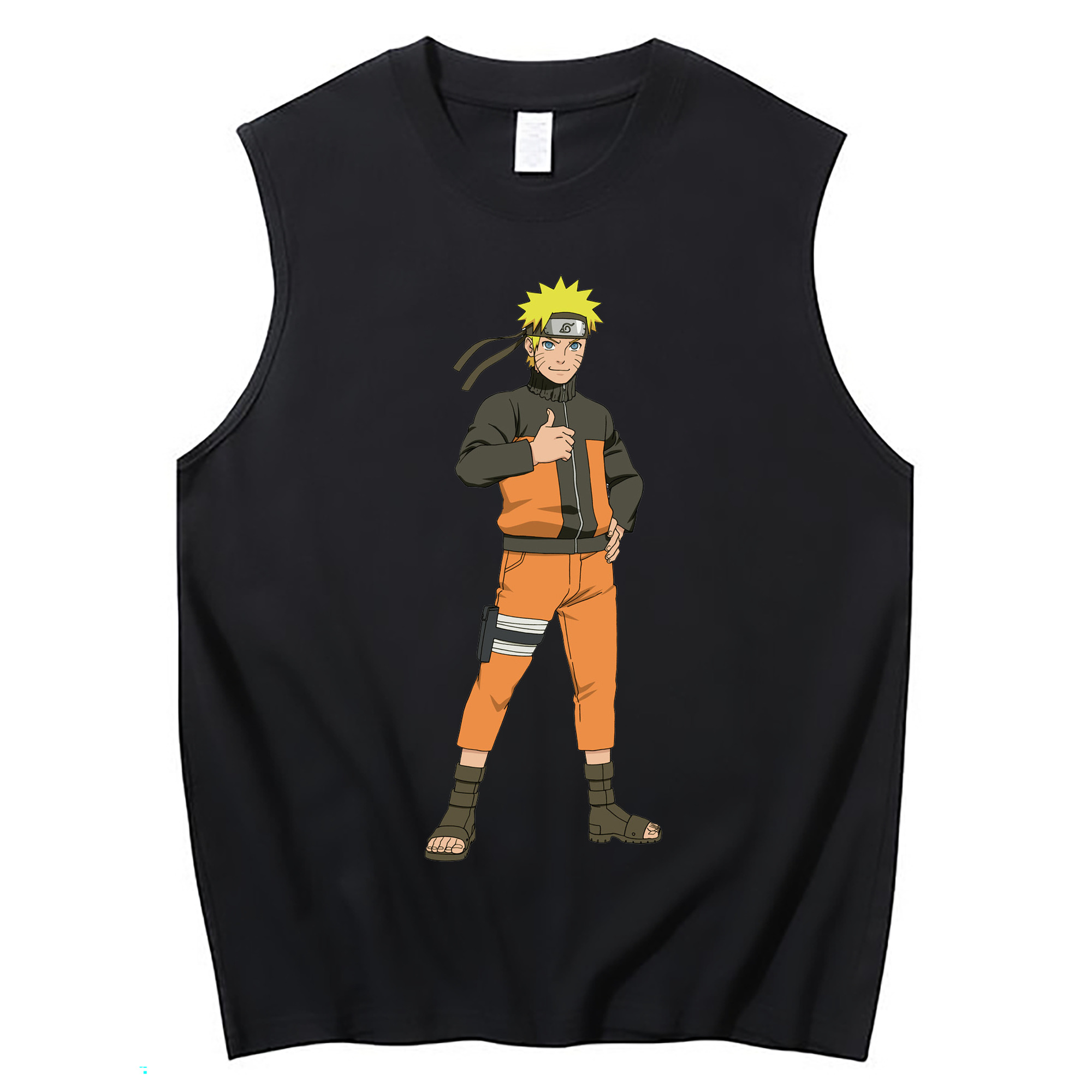 （画像用） NARUTO -ナルト- うずまき ナルト Uzumaki Naruto コットン100％タンクトップ（フロントプリント）