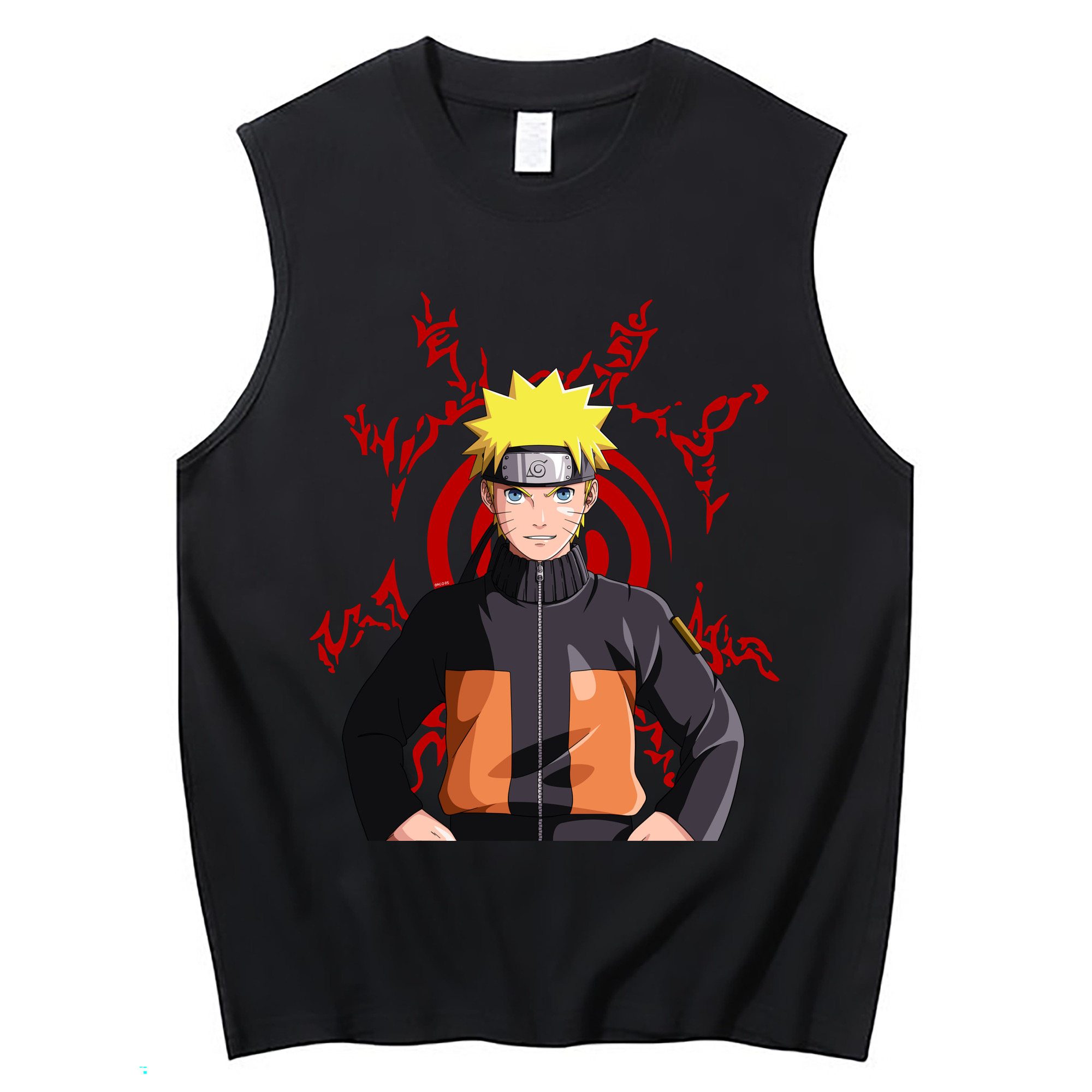 （画像用） NARUTO -ナルト- うずまき ナルト Uzumaki Naruto コットン100％タンクトップ（フロントプリント）