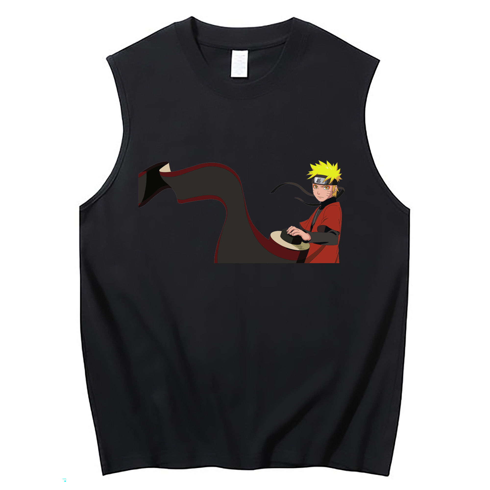 （画像用） NARUTO -ナルト- うずまき ナルト Uzumaki Naruto コットン100％タンクトップ（フロントプリント）