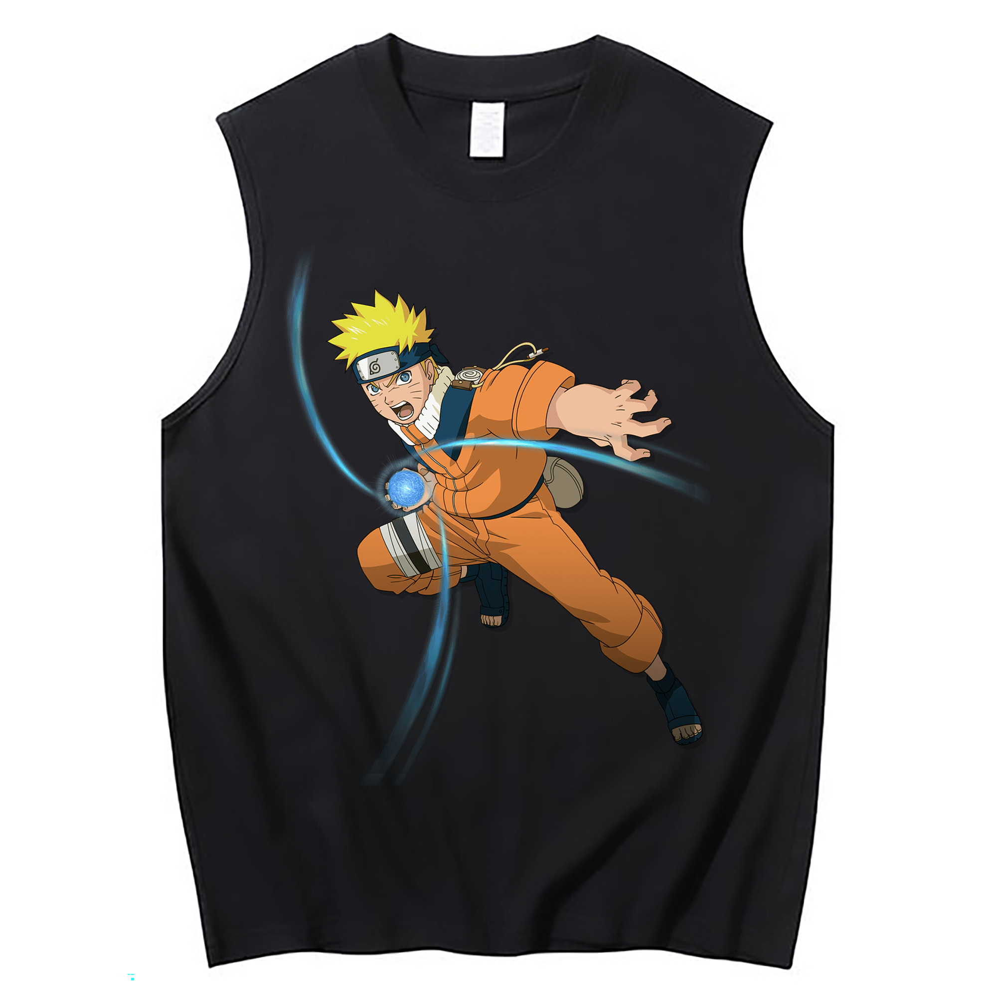 （画像用） NARUTO -ナルト- うずまき ナルト Uzumaki Naruto コットン100％タンクトップ（フロントプリント）
