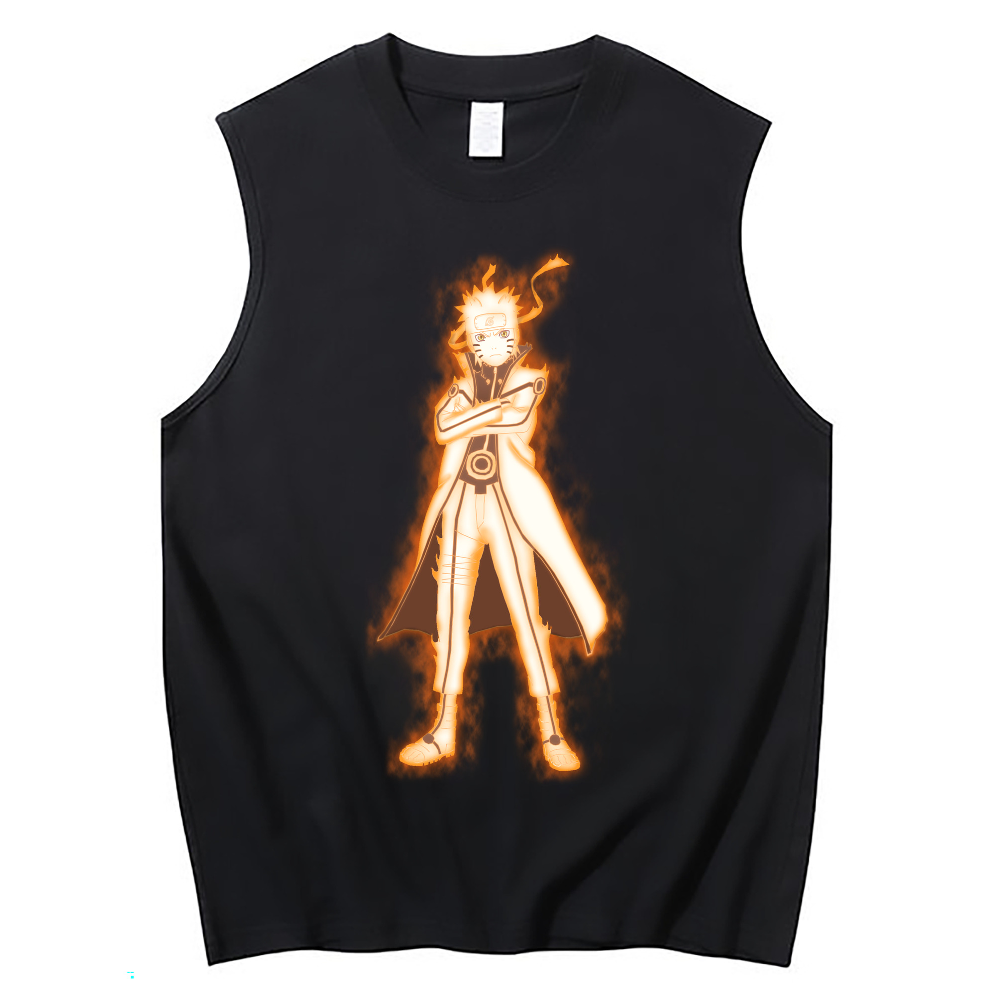 （画像用） NARUTO -ナルト- うずまき ナルト Uzumaki Naruto コットン100％タンクトップ（フロントプリント）