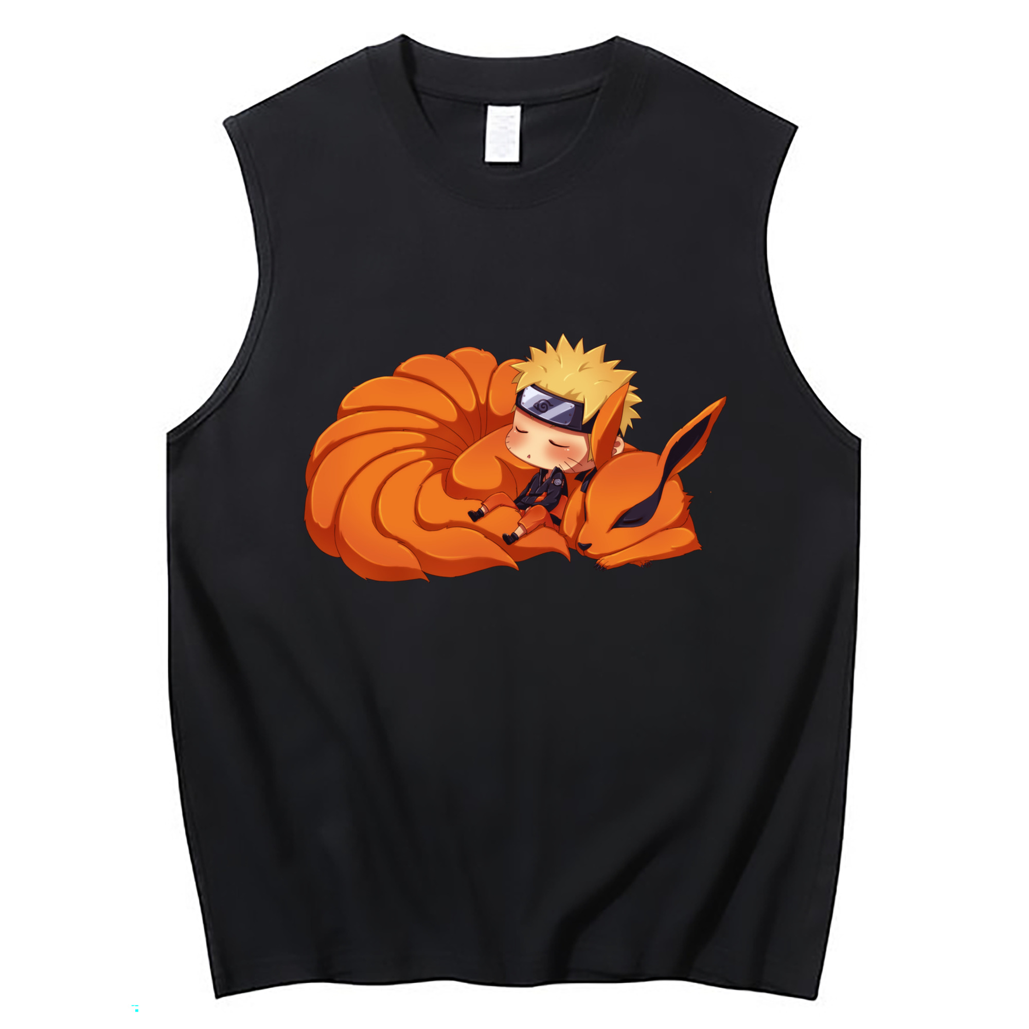 （画像用） NARUTO -ナルト- うずまき ナルト Uzumaki Naruto コットン100％タンクトップ（フロントプリント）