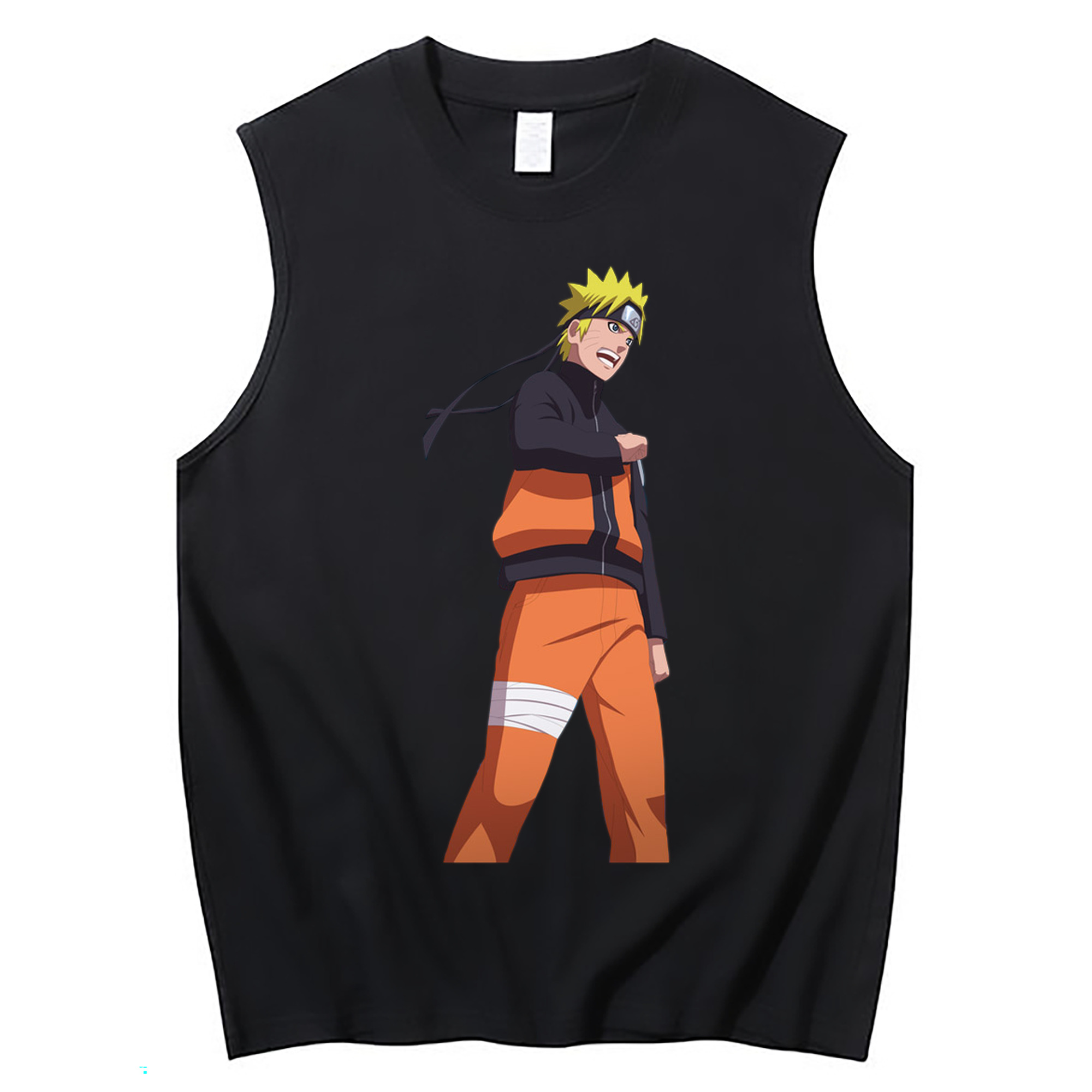 （画像用） NARUTO -ナルト- うずまき ナルト Uzumaki Naruto コットン100％タンクトップ（フロントプリント）