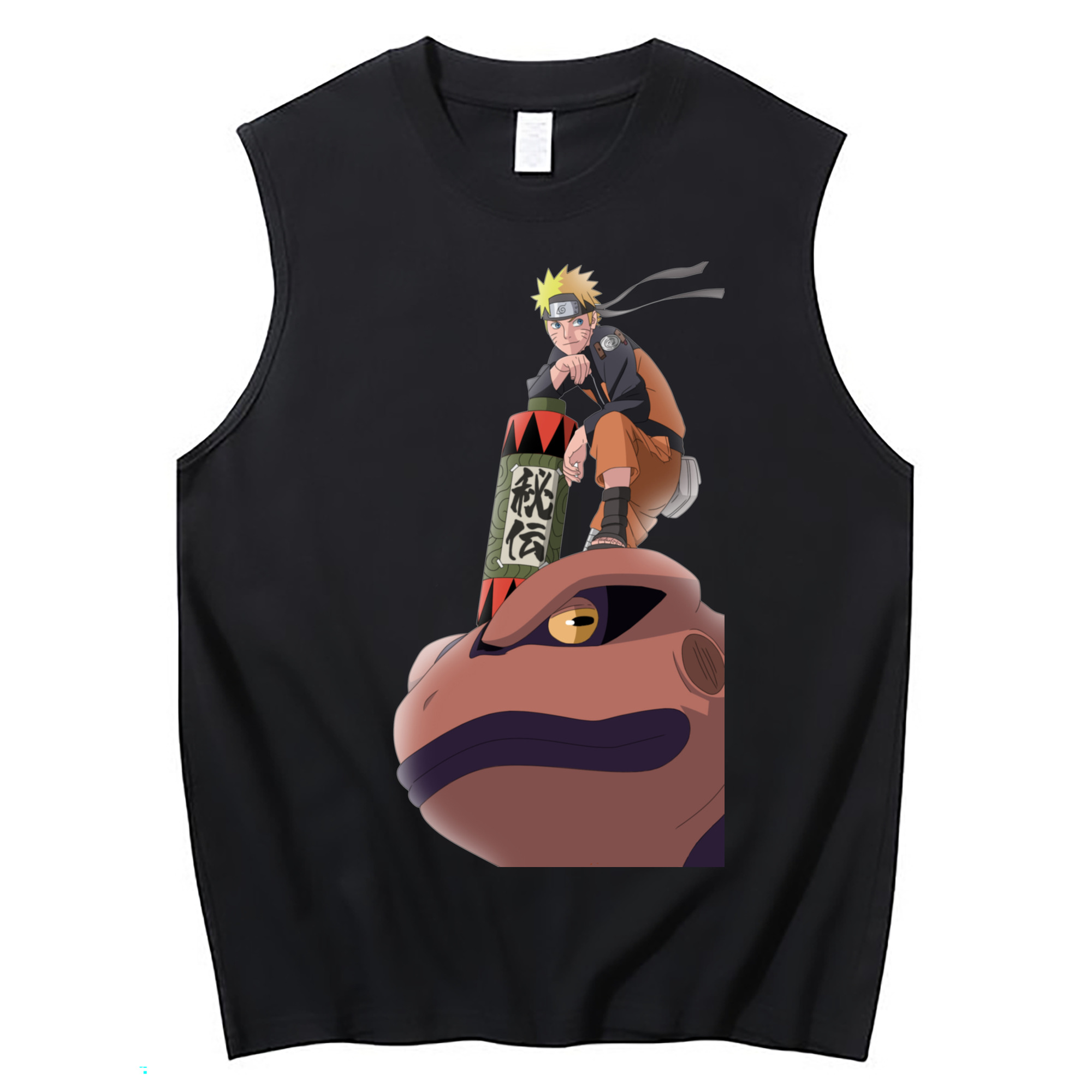 （画像用） NARUTO -ナルト- うずまき ナルト Uzumaki Naruto コットン100％タンクトップ（フロントプリント）