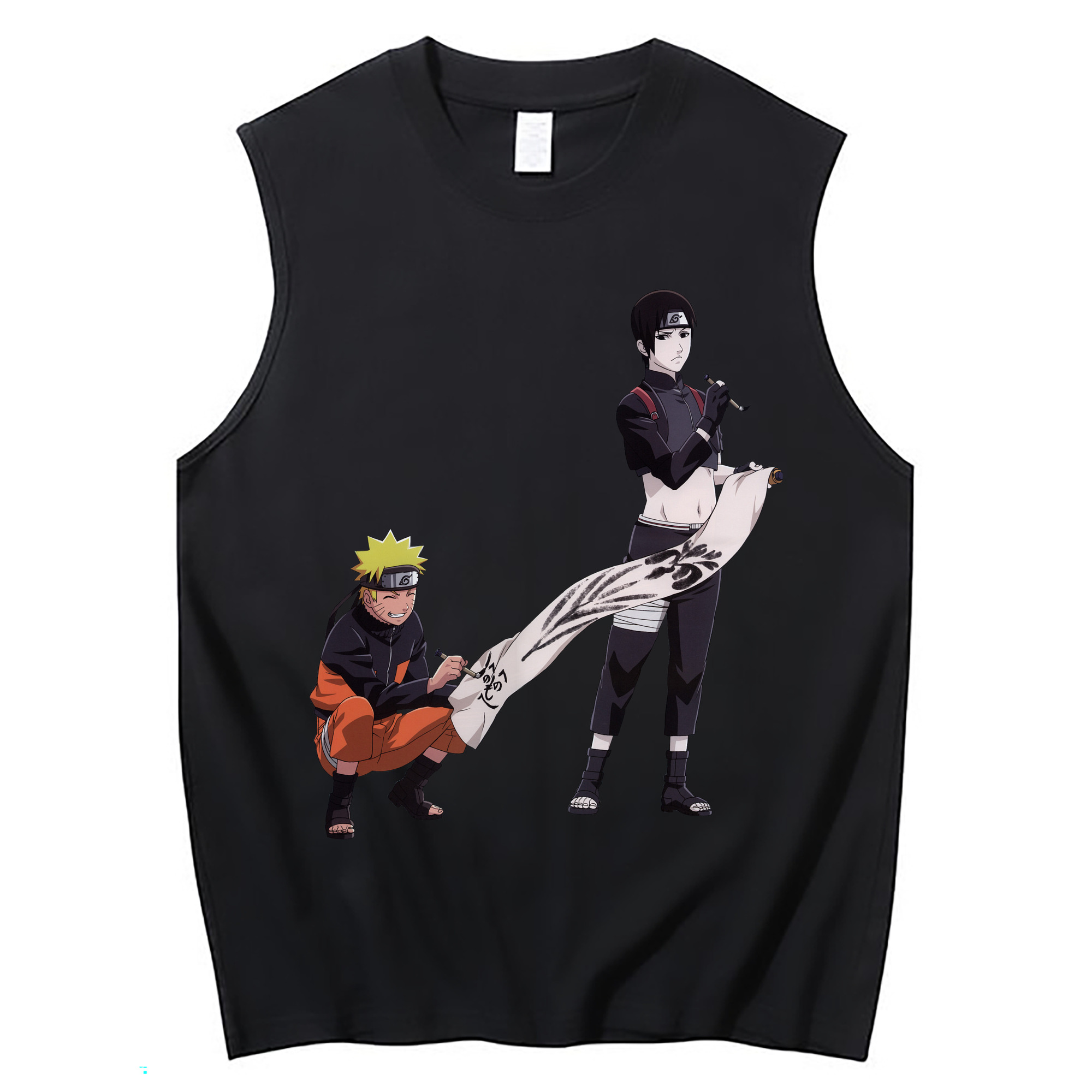（画像用） NARUTO -ナルト- うずまき ナルト Uzumaki Naruto コットン100％タンクトップ（フロントプリント）