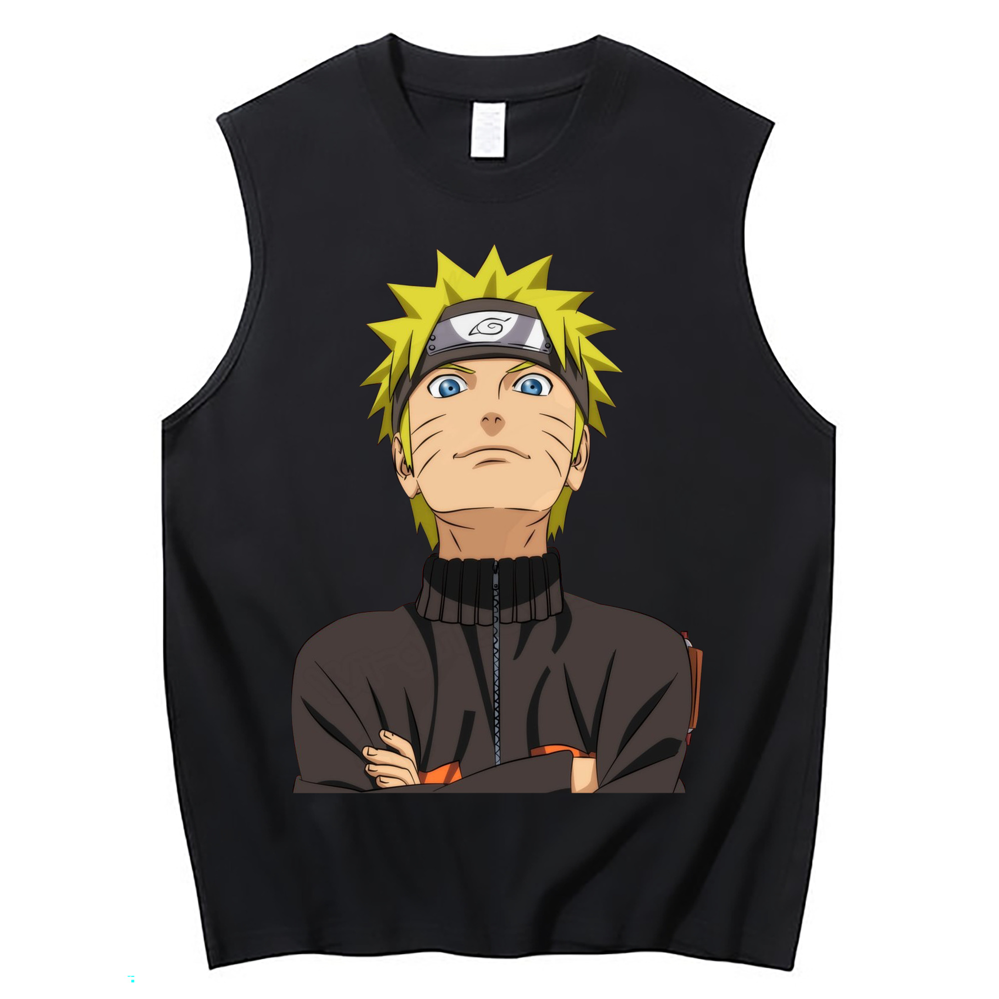 （画像用） NARUTO -ナルト- うずまき ナルト Uzumaki Naruto コットン100％タンクトップ（フロントプリント）
