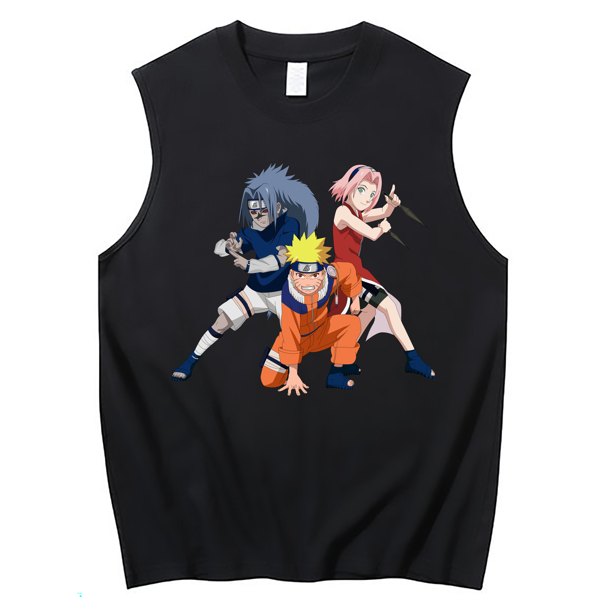 （画像用） NARUTO -ナルト- うずまき ナルト Uzumaki Naruto コットン100％タンクトップ（フロントプリント）