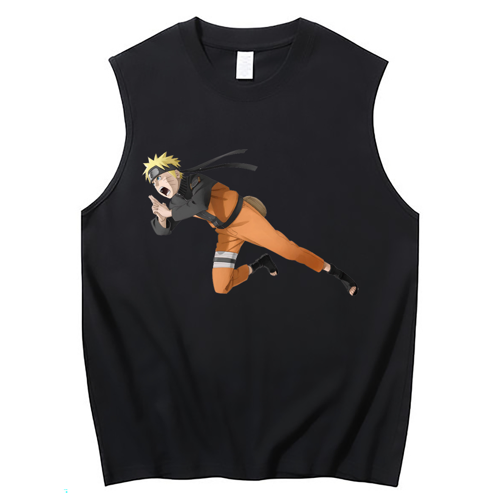 （画像用） NARUTO -ナルト- うずまき ナルト Uzumaki Naruto コットン100％タンクトップ（フロントプリント）