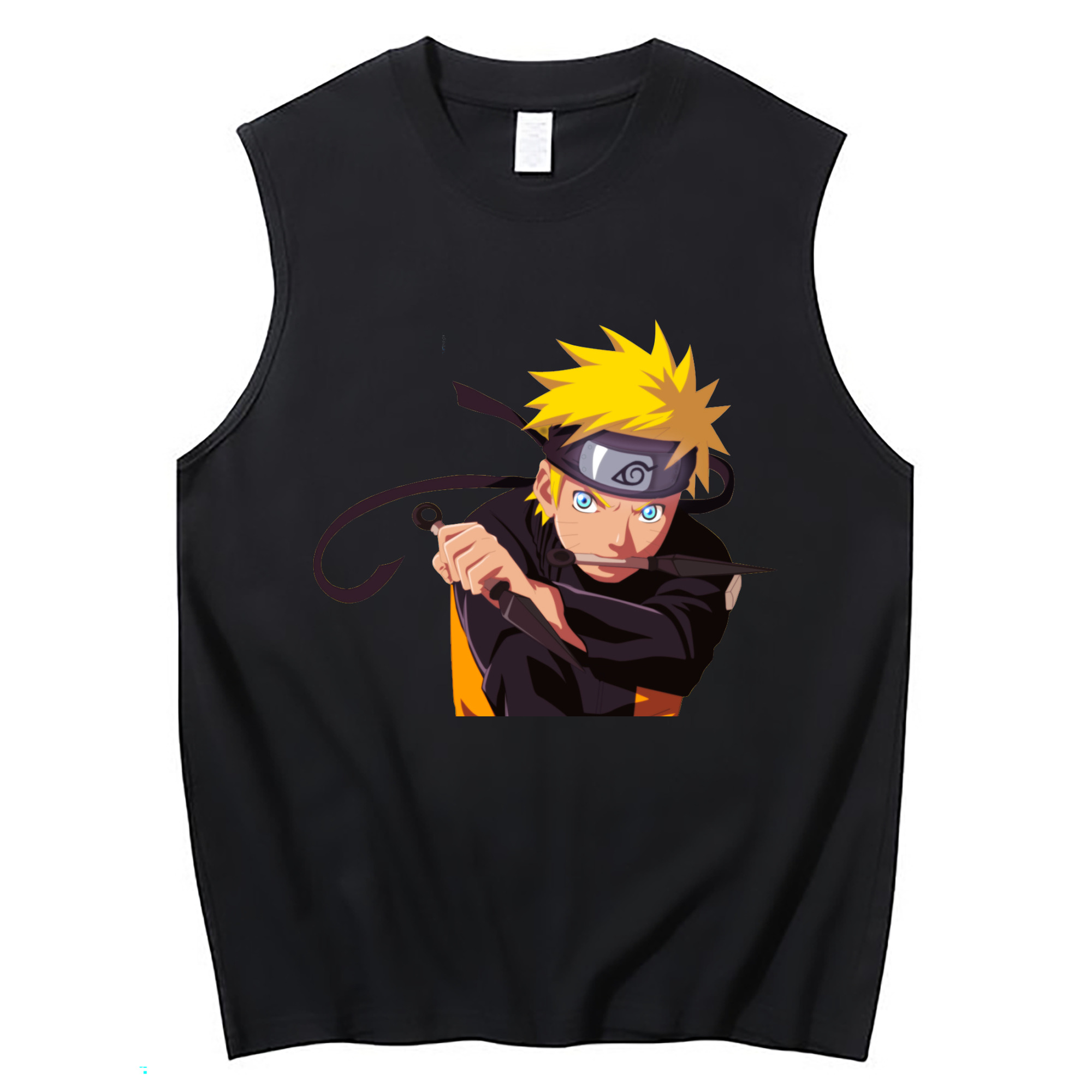 （画像用） NARUTO -ナルト- うずまき ナルト Uzumaki Naruto コットン100％タンクトップ（フロントプリント）