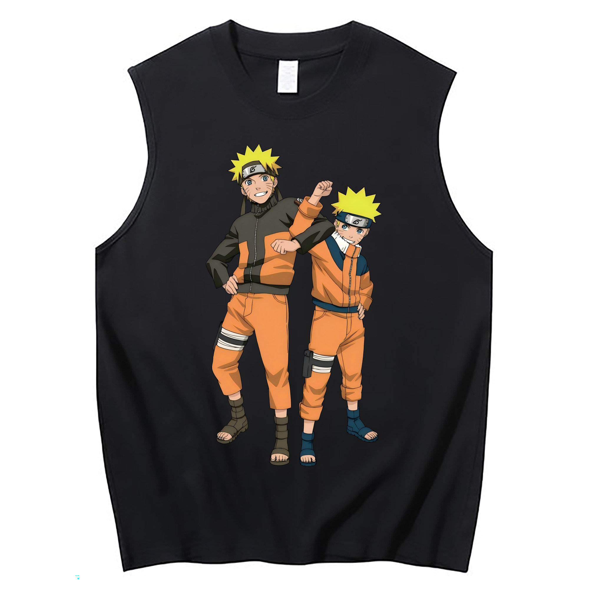 （画像用） NARUTO -ナルト- うずまき ナルト Uzumaki Naruto コットン100％タンクトップ（フロントプリント）