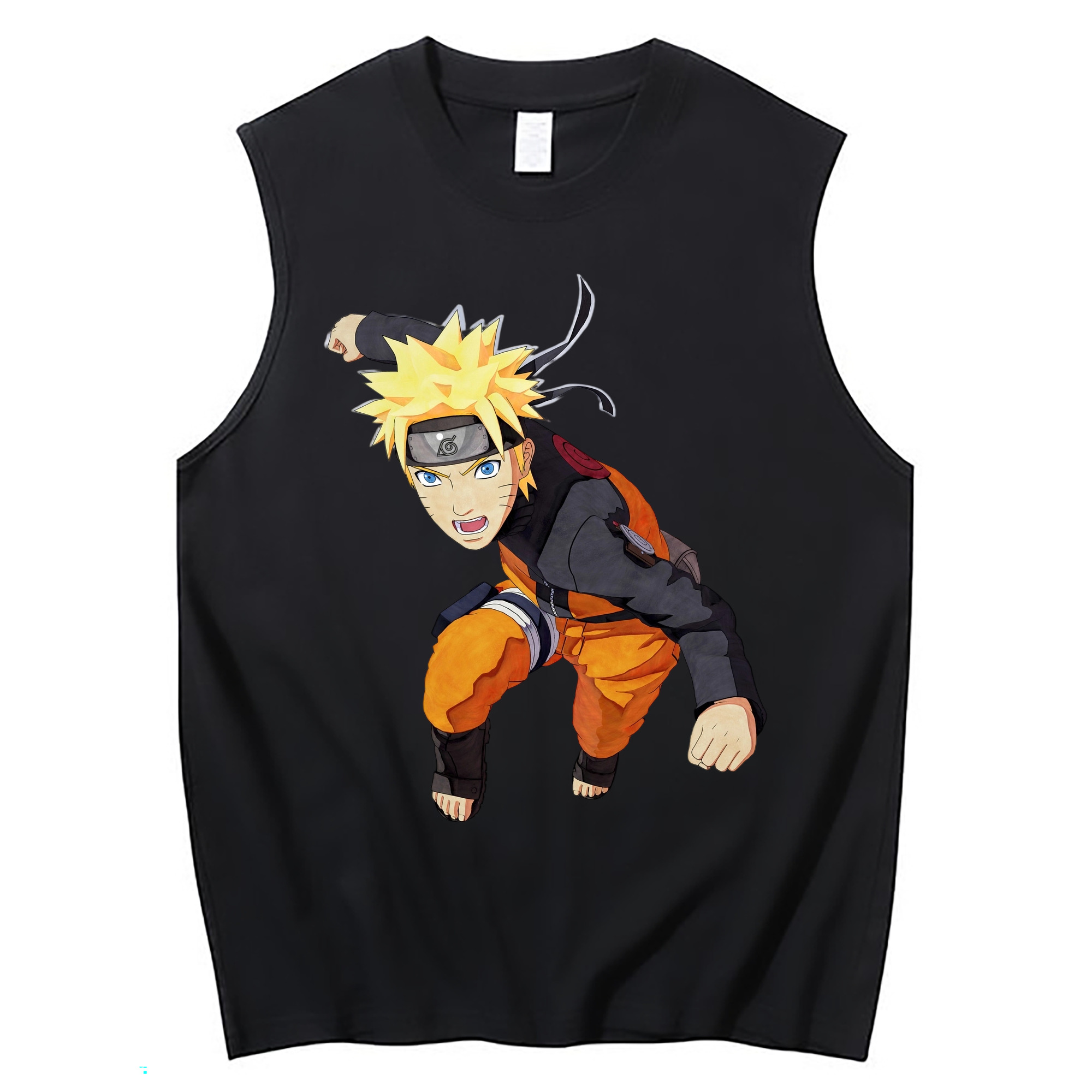 （画像用） NARUTO -ナルト- うずまき ナルト Uzumaki Naruto コットン100％タンクトップ（フロントプリント）