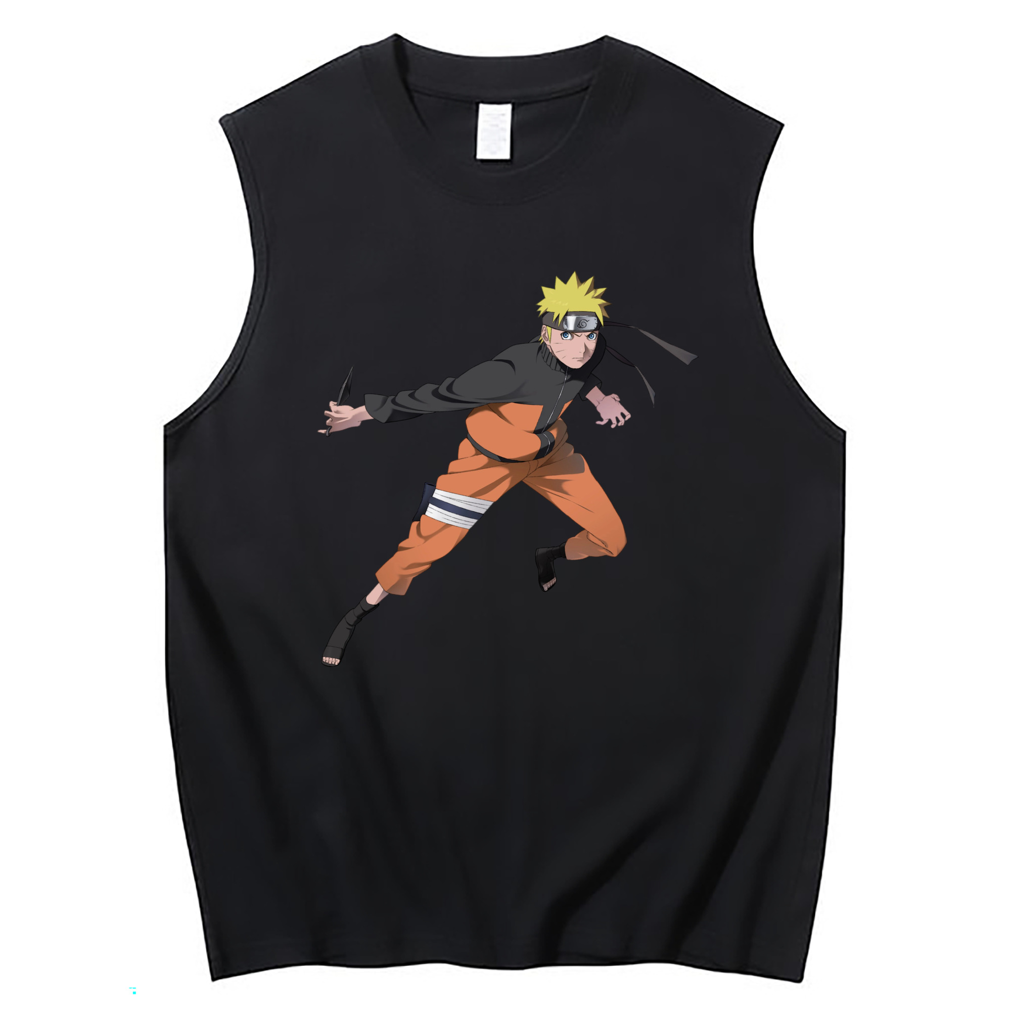 （画像用） NARUTO -ナルト- うずまき ナルト Uzumaki Naruto コットン100％タンクトップ（フロントプリント）