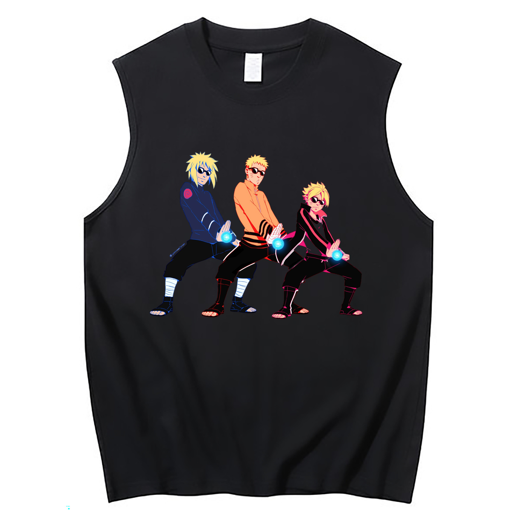 （画像用） NARUTO -ナルト- うずまき ナルト Uzumaki Naruto コットン100％タンクトップ（フロントプリント）