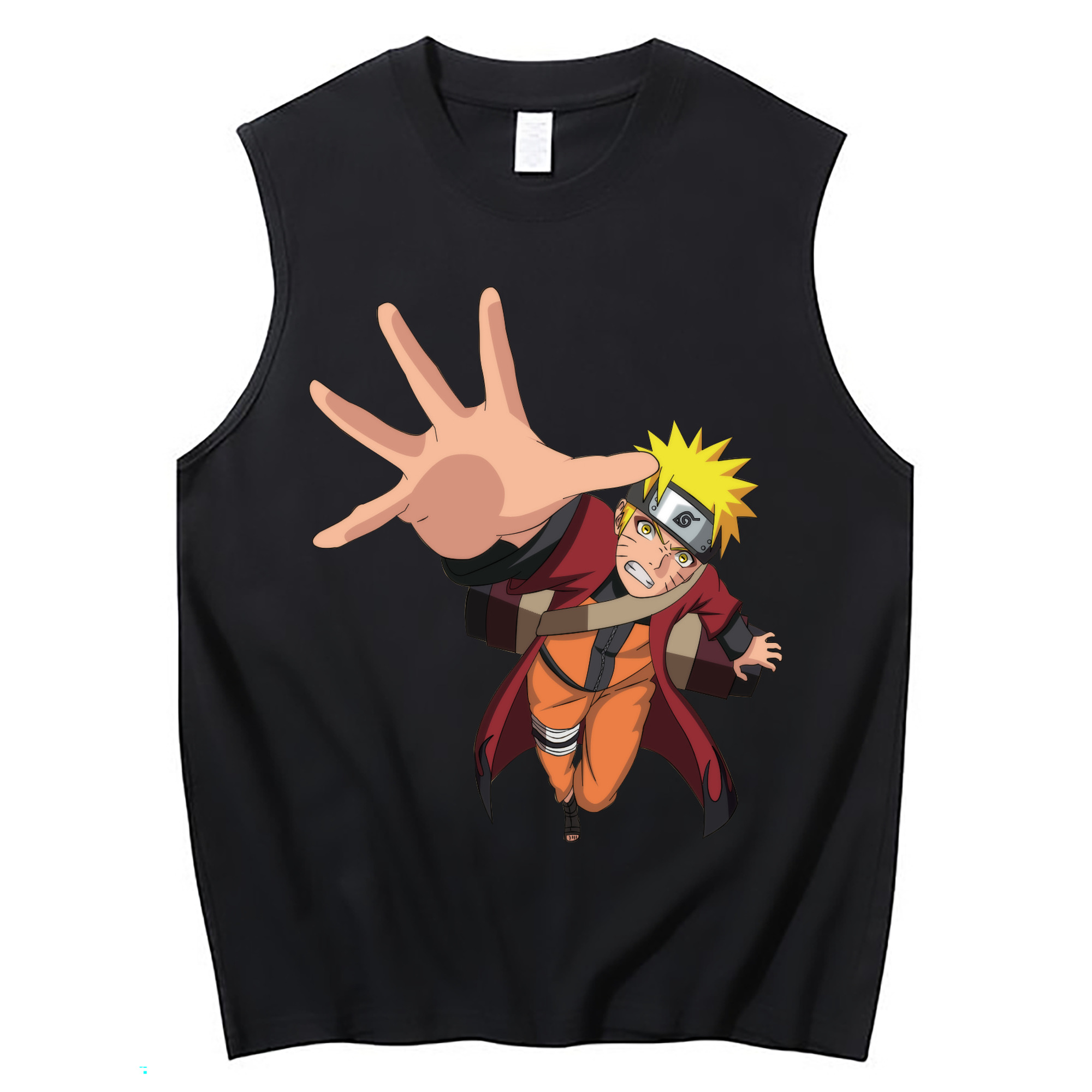 （画像用） NARUTO -ナルト- うずまき ナルト Uzumaki Naruto コットン100％タンクトップ（フロントプリント）