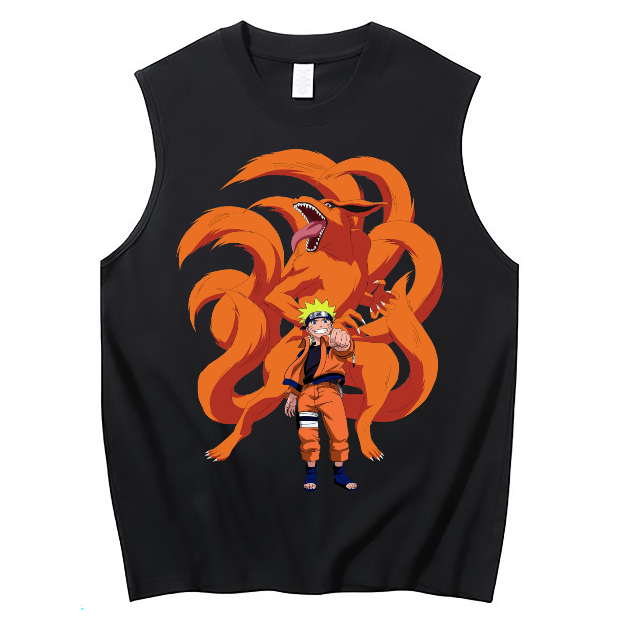 （画像用） NARUTO -ナルト- うずまき ナルト Uzumaki Naruto コットン100％タンクトップ（フロントプリント）