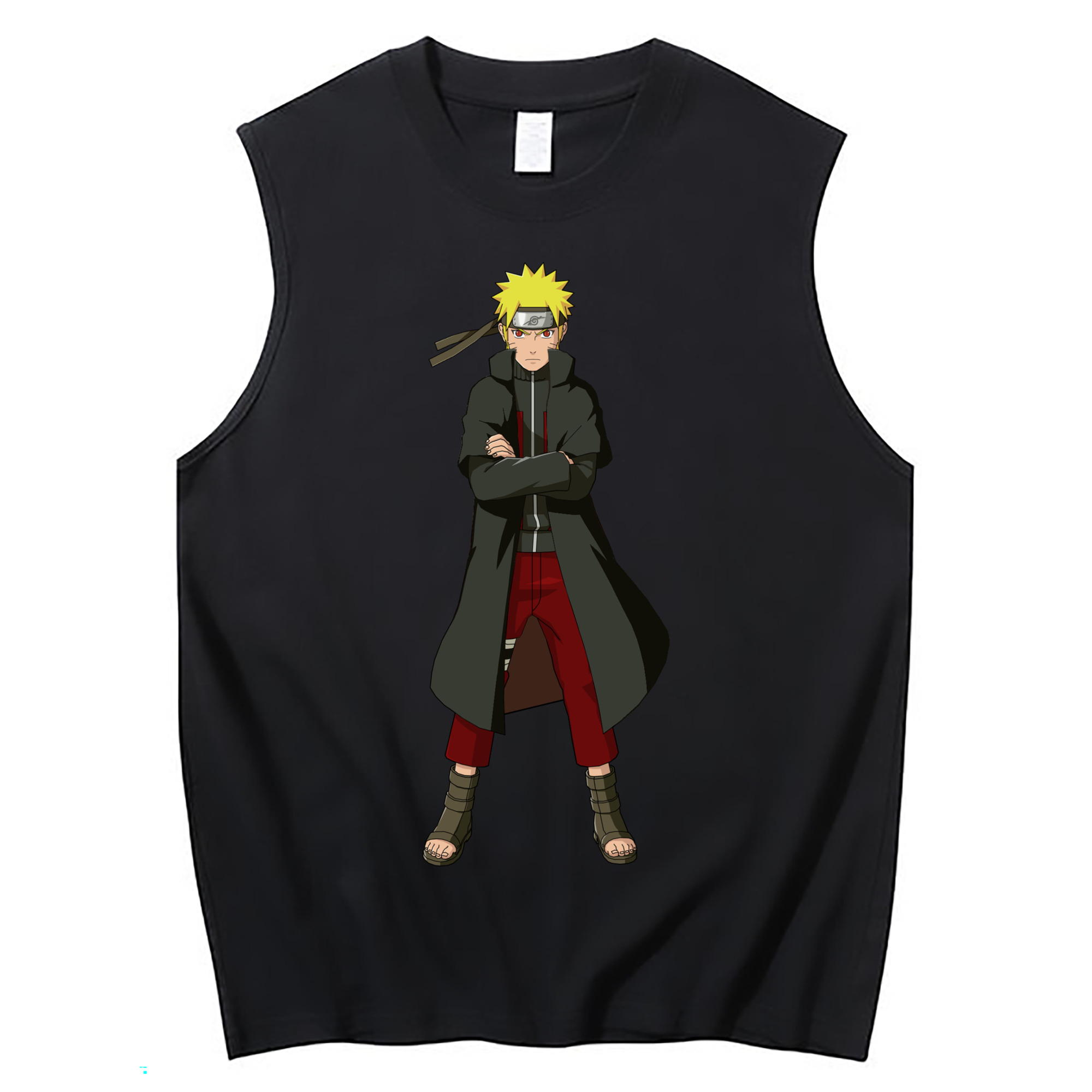 （画像用） NARUTO -ナルト- うずまき ナルト Uzumaki Naruto コットン100％タンクトップ（フロントプリント）