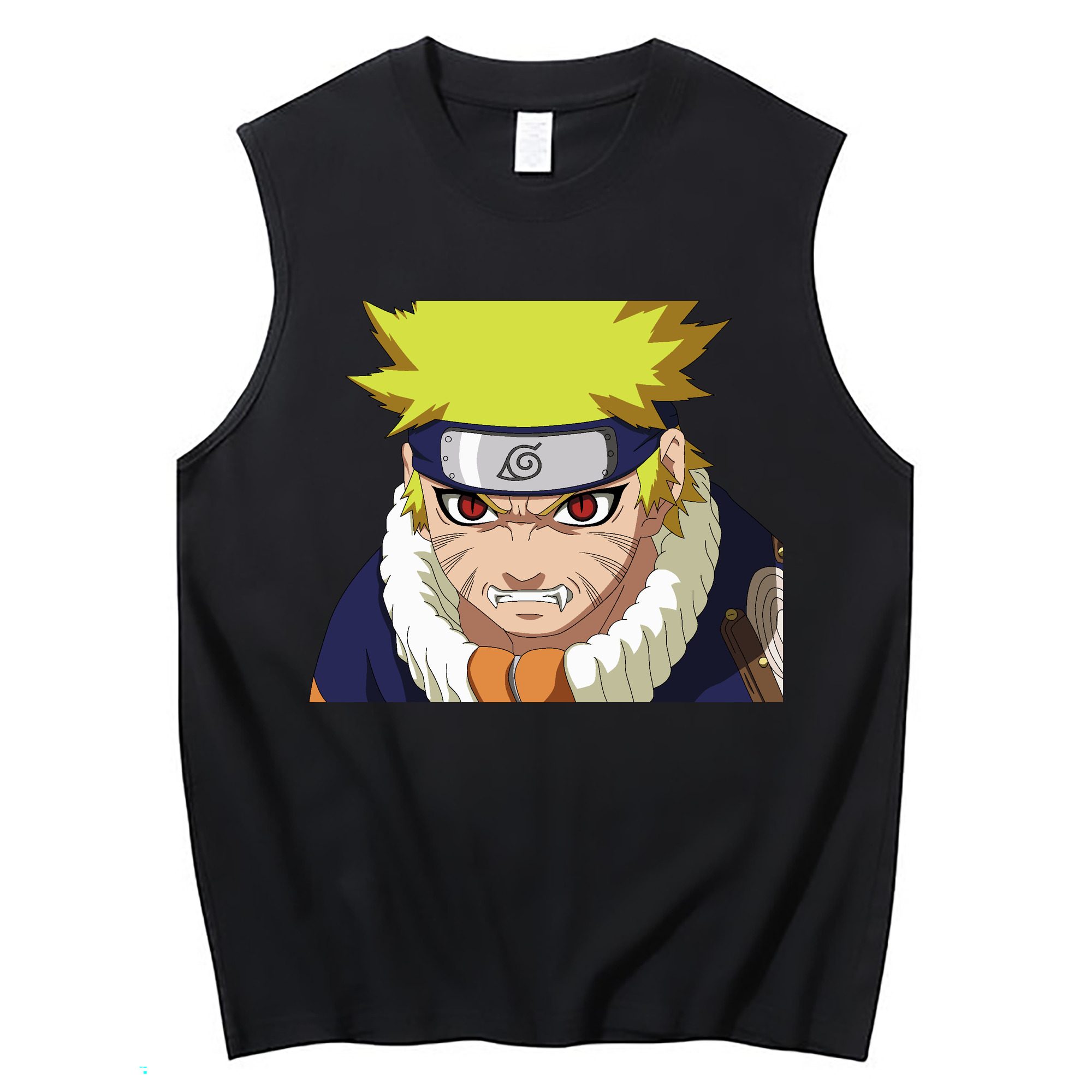 （画像用） NARUTO -ナルト- うずまき ナルト Uzumaki Naruto コットン100％タンクトップ（フロントプリント）