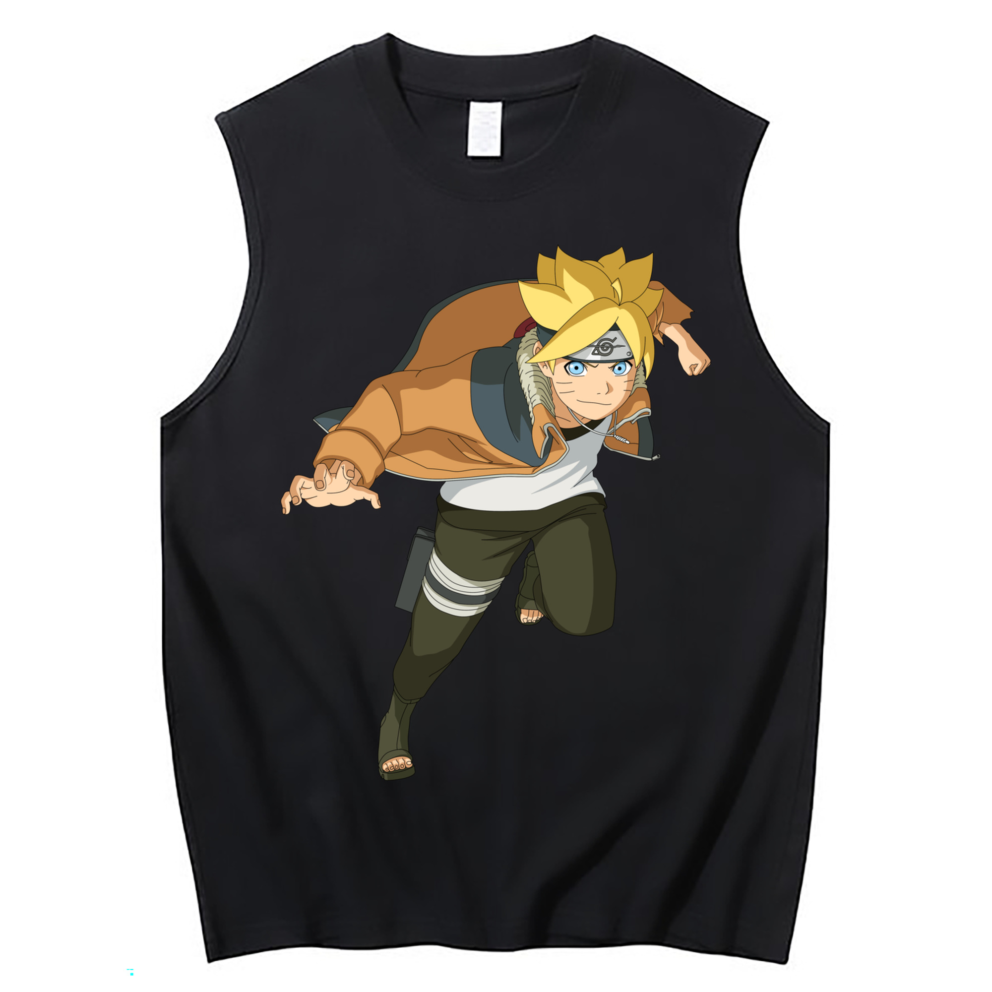 （画像用） NARUTO -ナルト- うずまき ナルト Uzumaki Naruto コットン100％タンクトップ（フロントプリント）