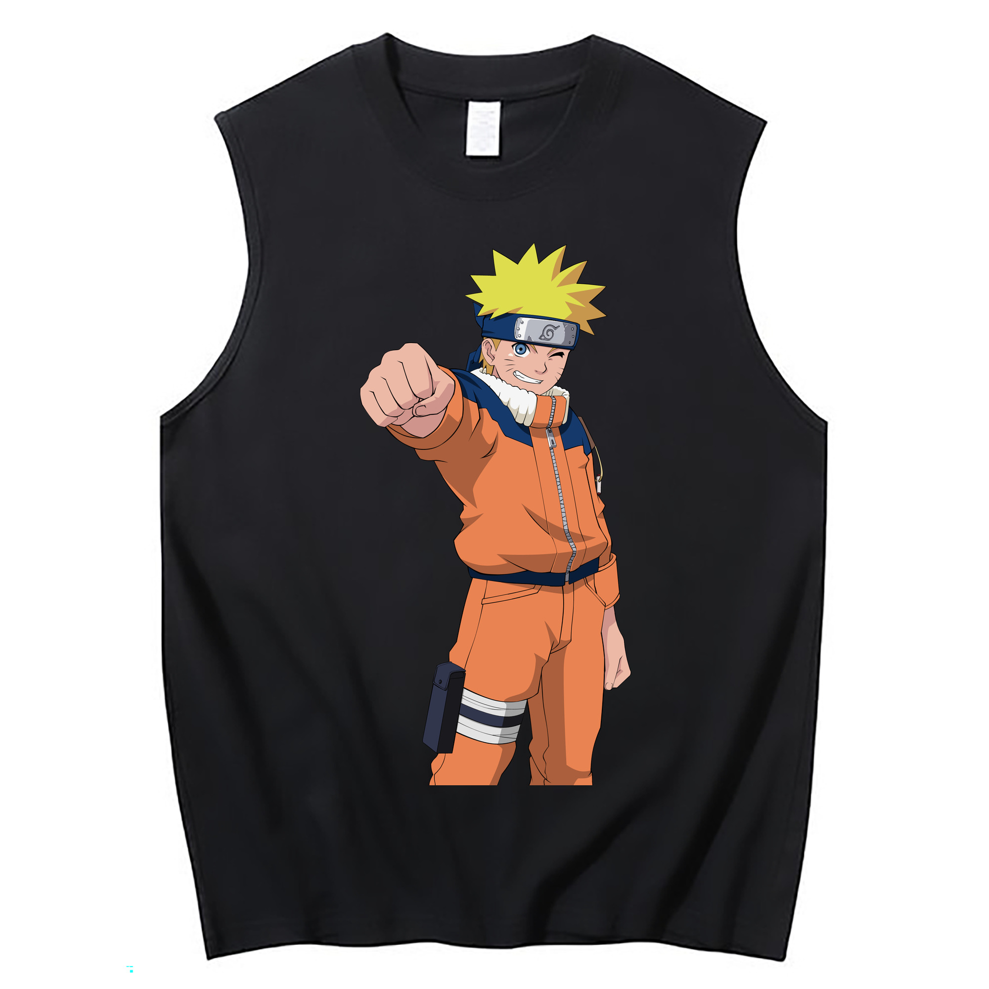 （画像用） NARUTO -ナルト- うずまき ナルト Uzumaki Naruto コットン100％タンクトップ（フロントプリント）