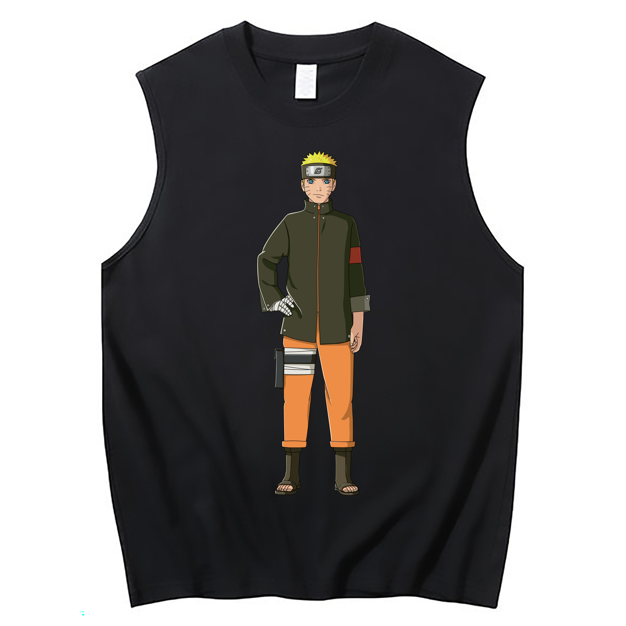 （画像用） NARUTO -ナルト- うずまき ナルト Uzumaki Naruto コットン100％タンクトップ（フロントプリント）