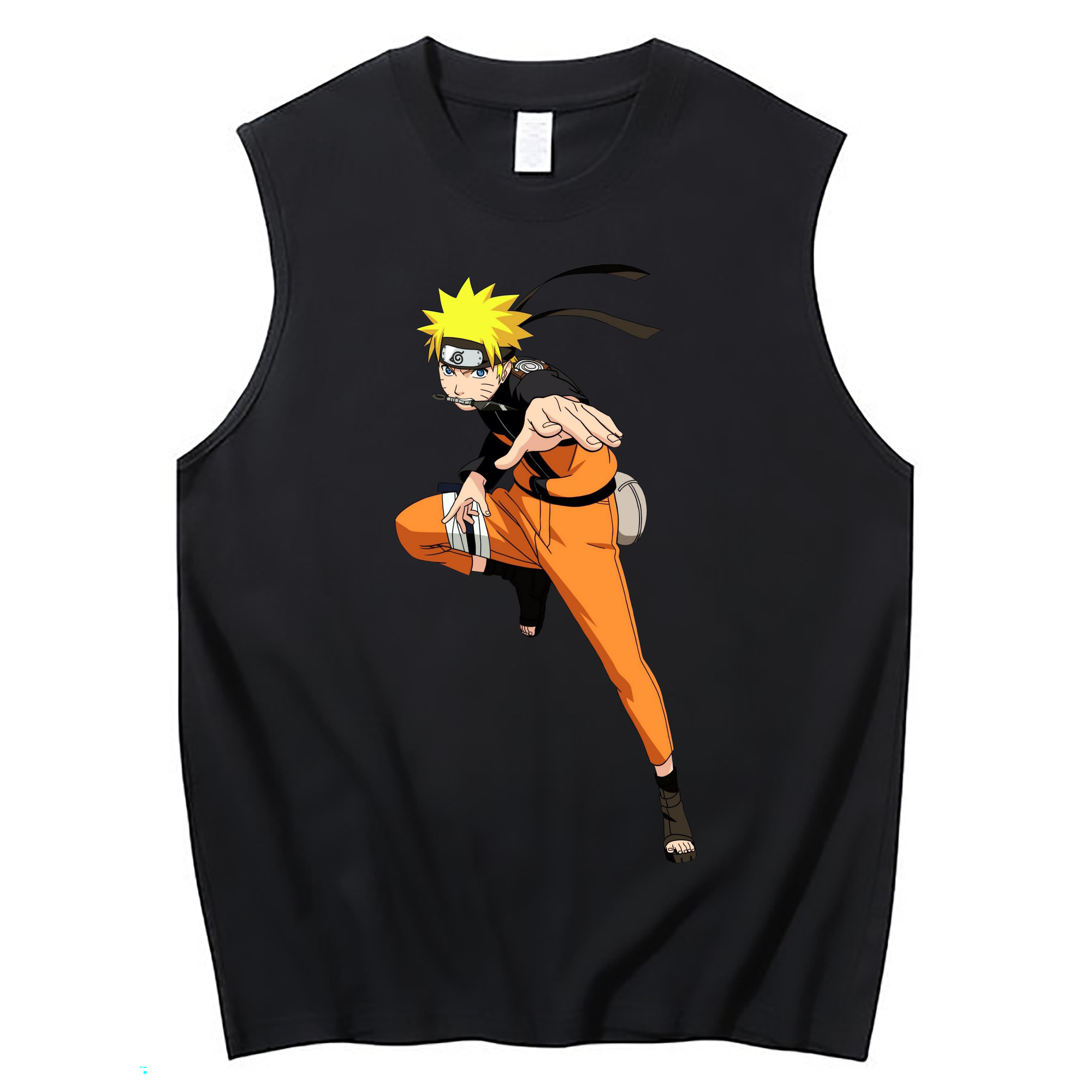 （画像用） NARUTO -ナルト- うずまき ナルト Uzumaki Naruto コットン100％タンクトップ（フロントプリント）