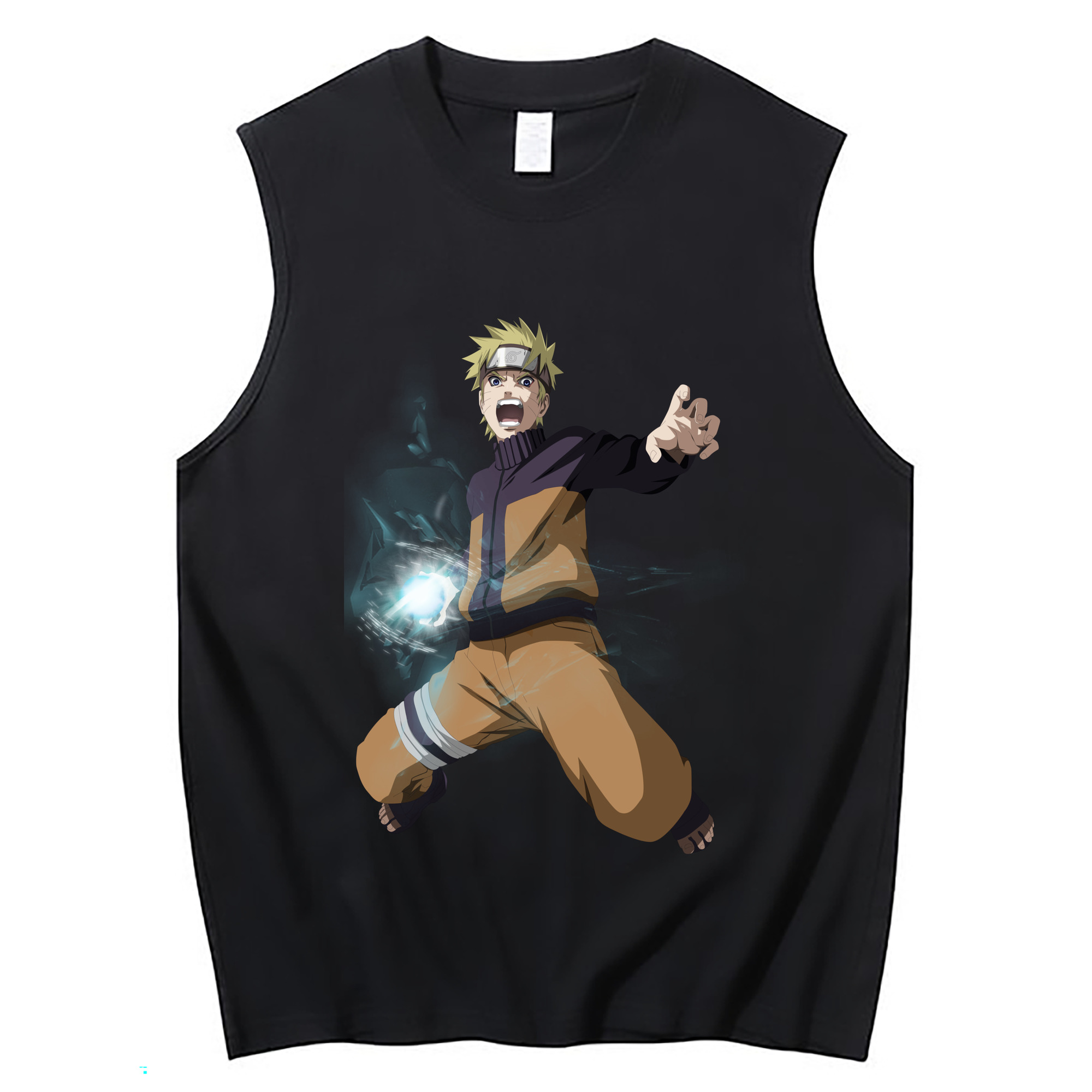（画像用） NARUTO -ナルト- うずまき ナルト Uzumaki Naruto コットン100％タンクトップ（フロントプリント）