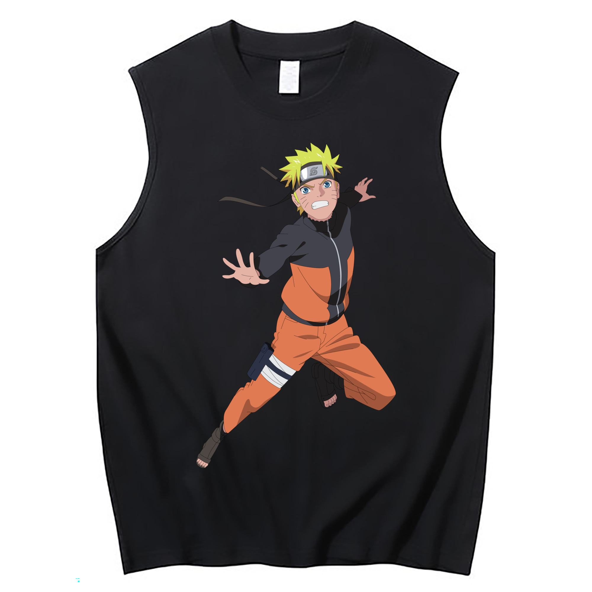 （画像用） NARUTO -ナルト- うずまき ナルト Uzumaki Naruto コットン100％タンクトップ（フロントプリント）
