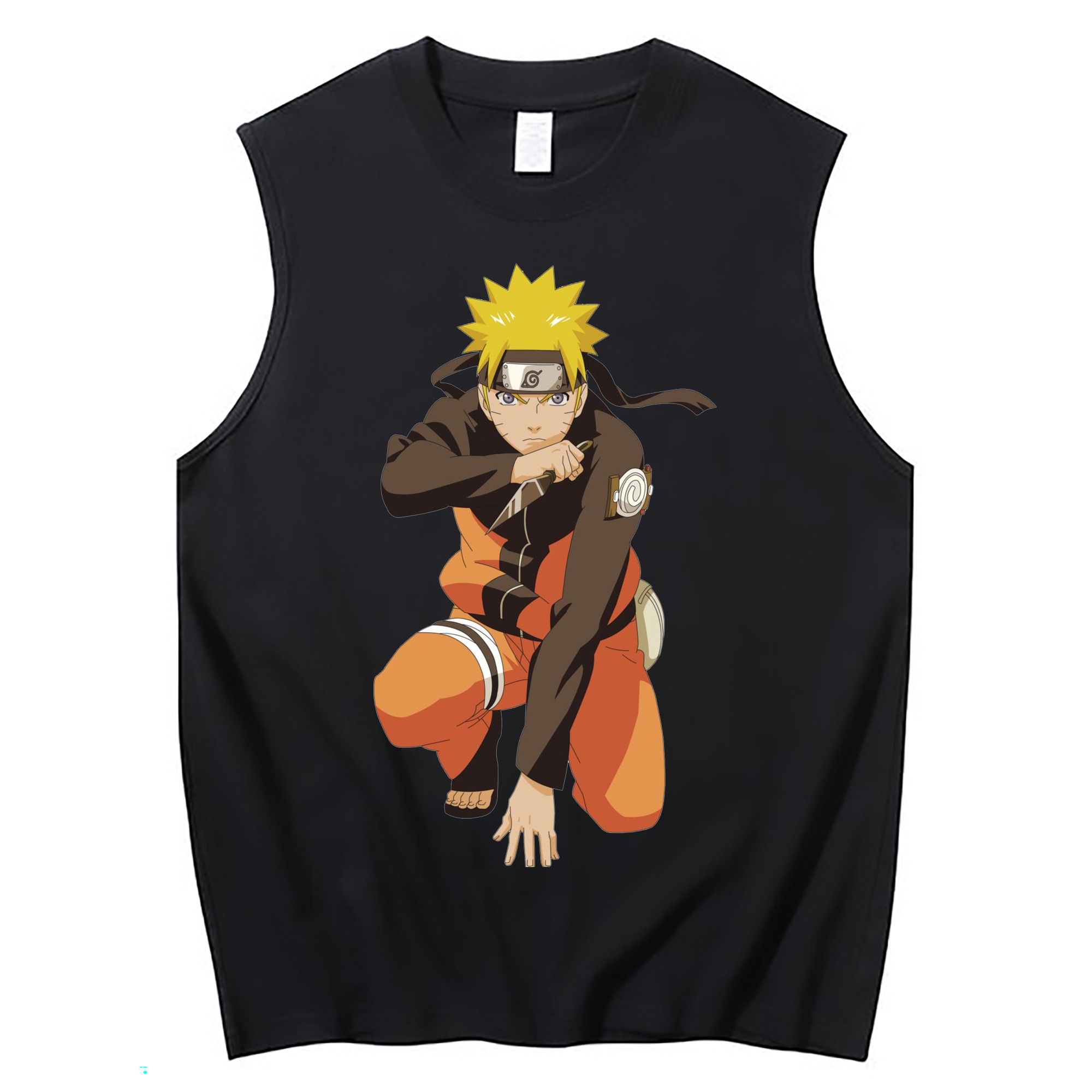 （画像用） NARUTO -ナルト- うずまき ナルト Uzumaki Naruto コットン100％タンクトップ（フロントプリント）