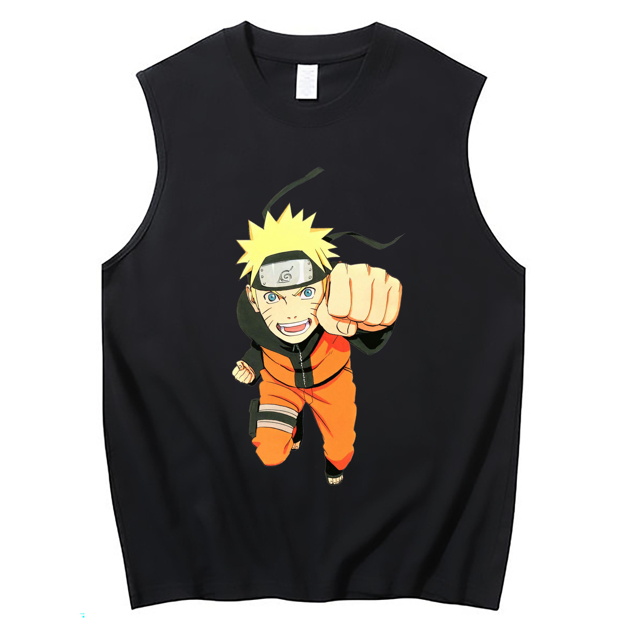 （画像用） NARUTO -ナルト- うずまき ナルト Uzumaki Naruto コットン100％タンクトップ（フロントプリント）
