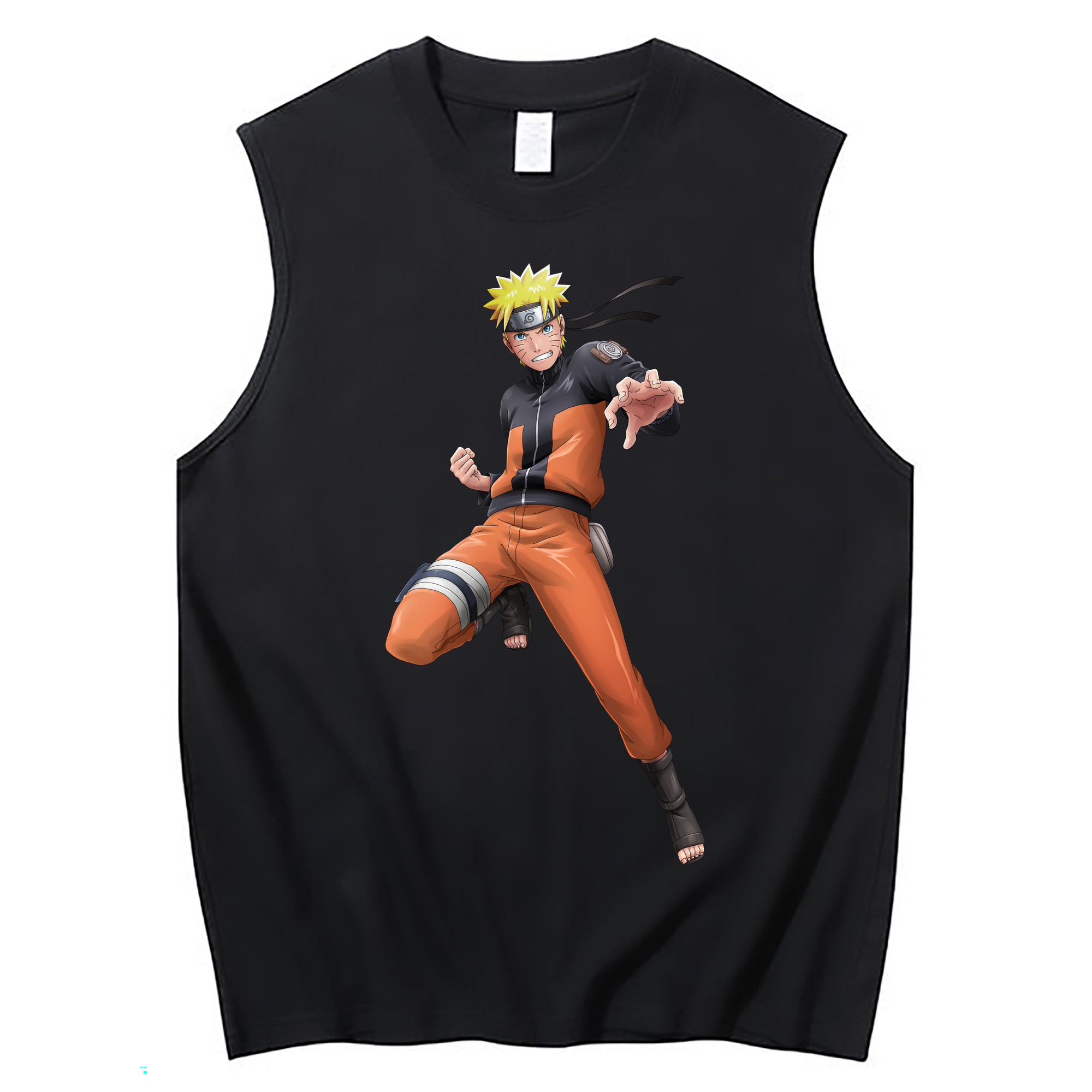 （画像用） NARUTO -ナルト- うずまき ナルト Uzumaki Naruto コットン100％タンクトップ（フロントプリント）