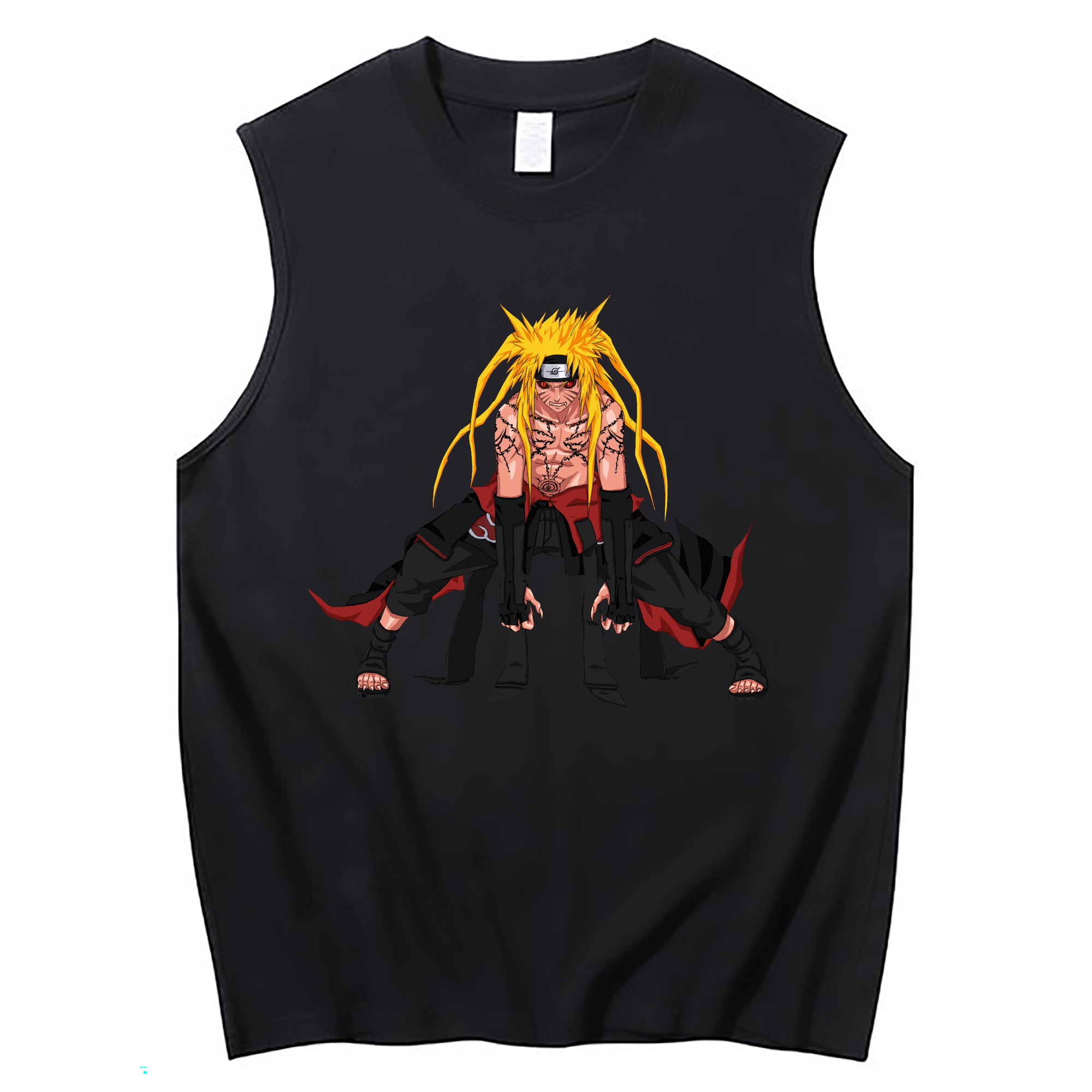 （画像用） NARUTO -ナルト- うずまき ナルト Uzumaki Naruto コットン100％タンクトップ（フロントプリント）