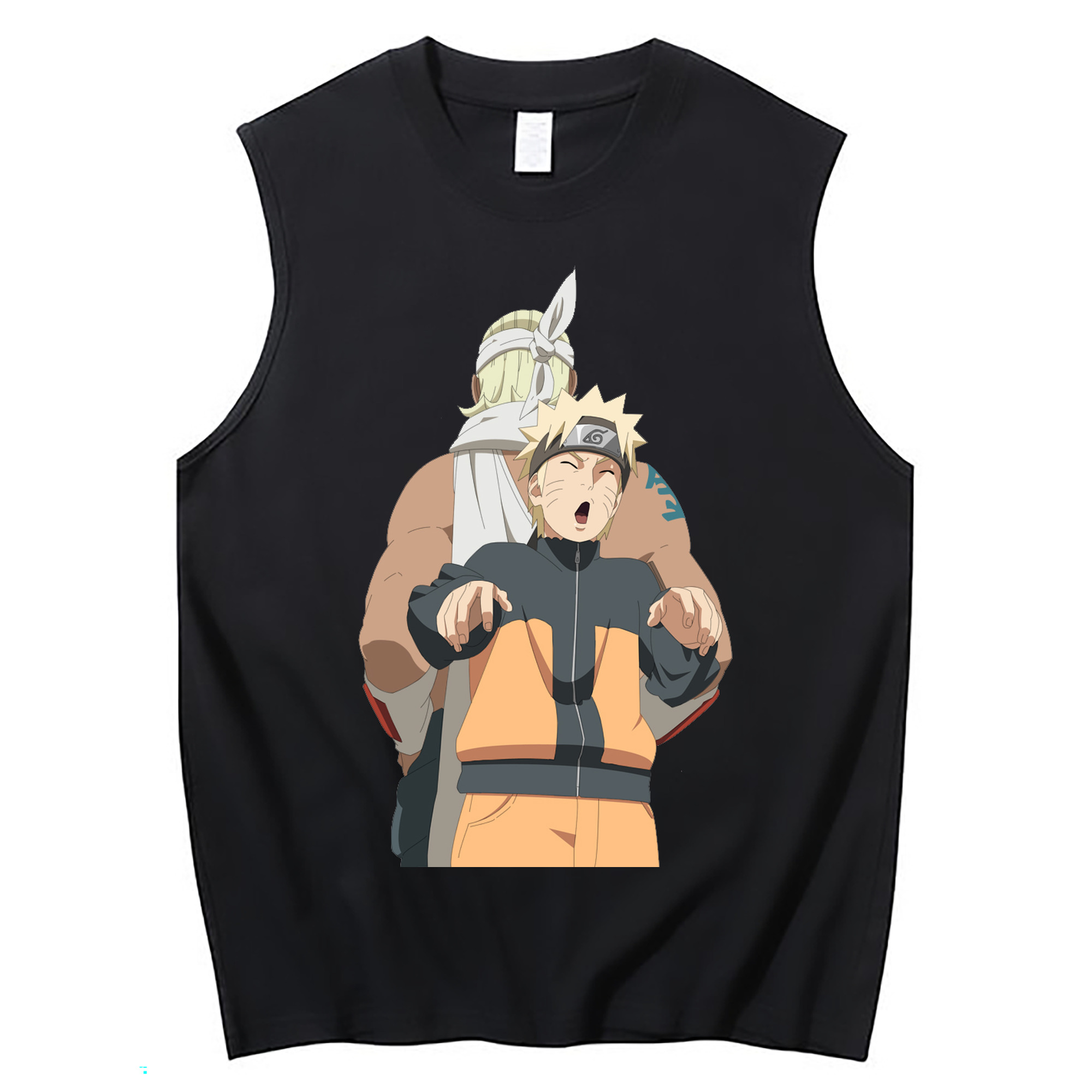 （画像用） NARUTO -ナルト- うずまき ナルト Uzumaki Naruto コットン100％タンクトップ（フロントプリント）