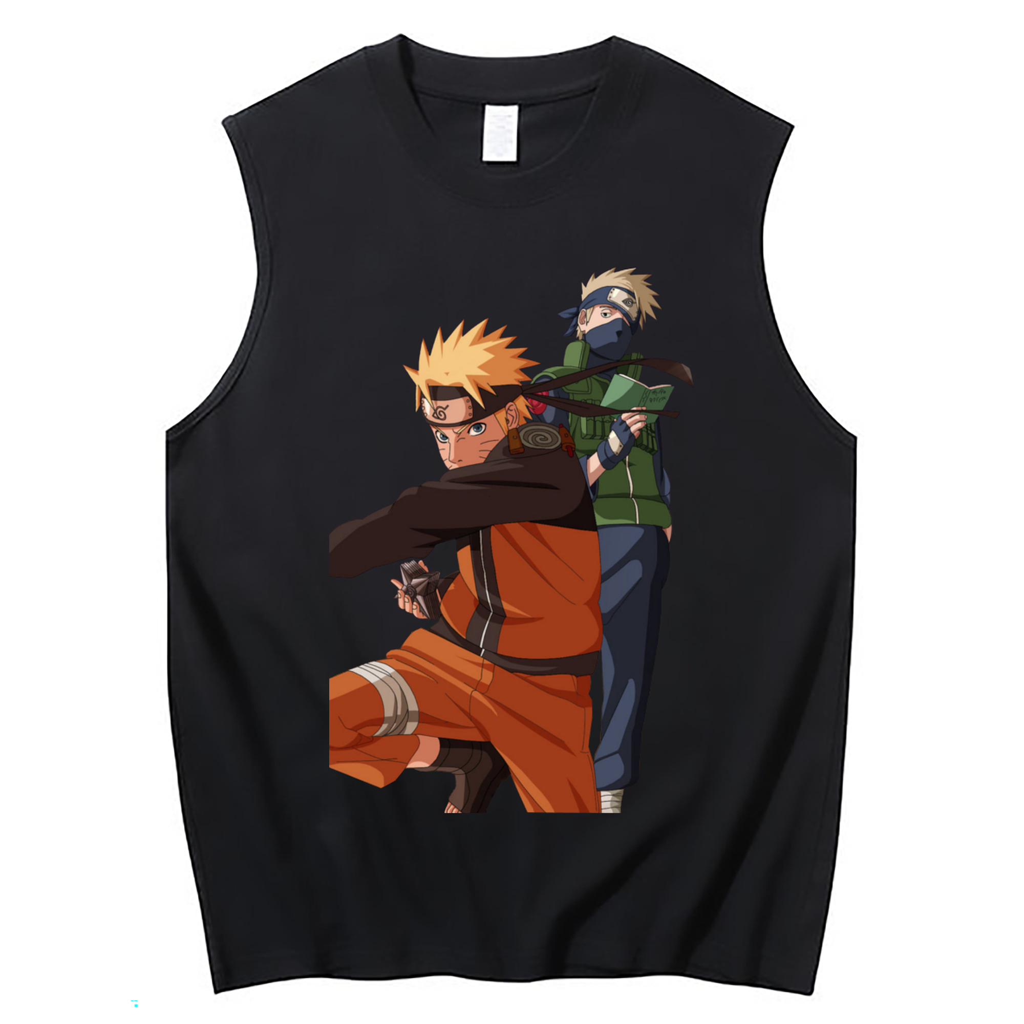 （画像用） NARUTO -ナルト- うずまき ナルト Uzumaki Naruto コットン100％タンクトップ（フロントプリント）