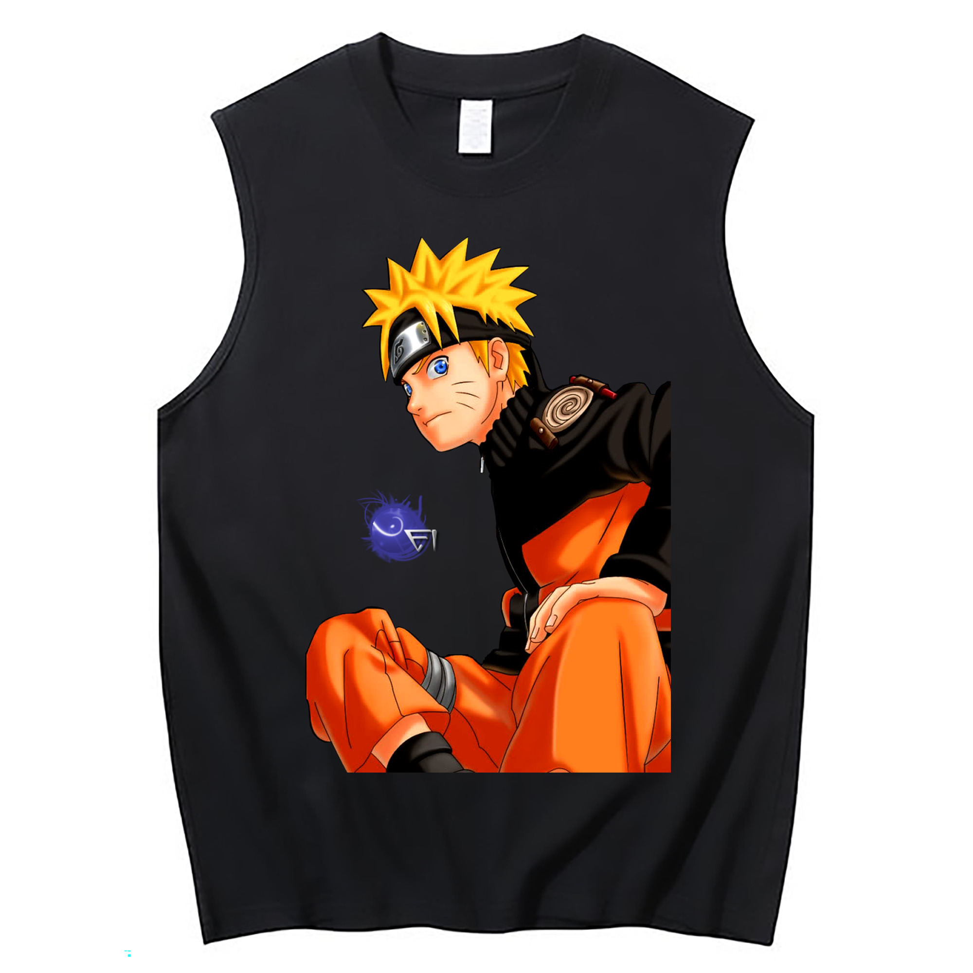 （画像用） NARUTO -ナルト- うずまき ナルト Uzumaki Naruto コットン100％タンクトップ（フロントプリント）