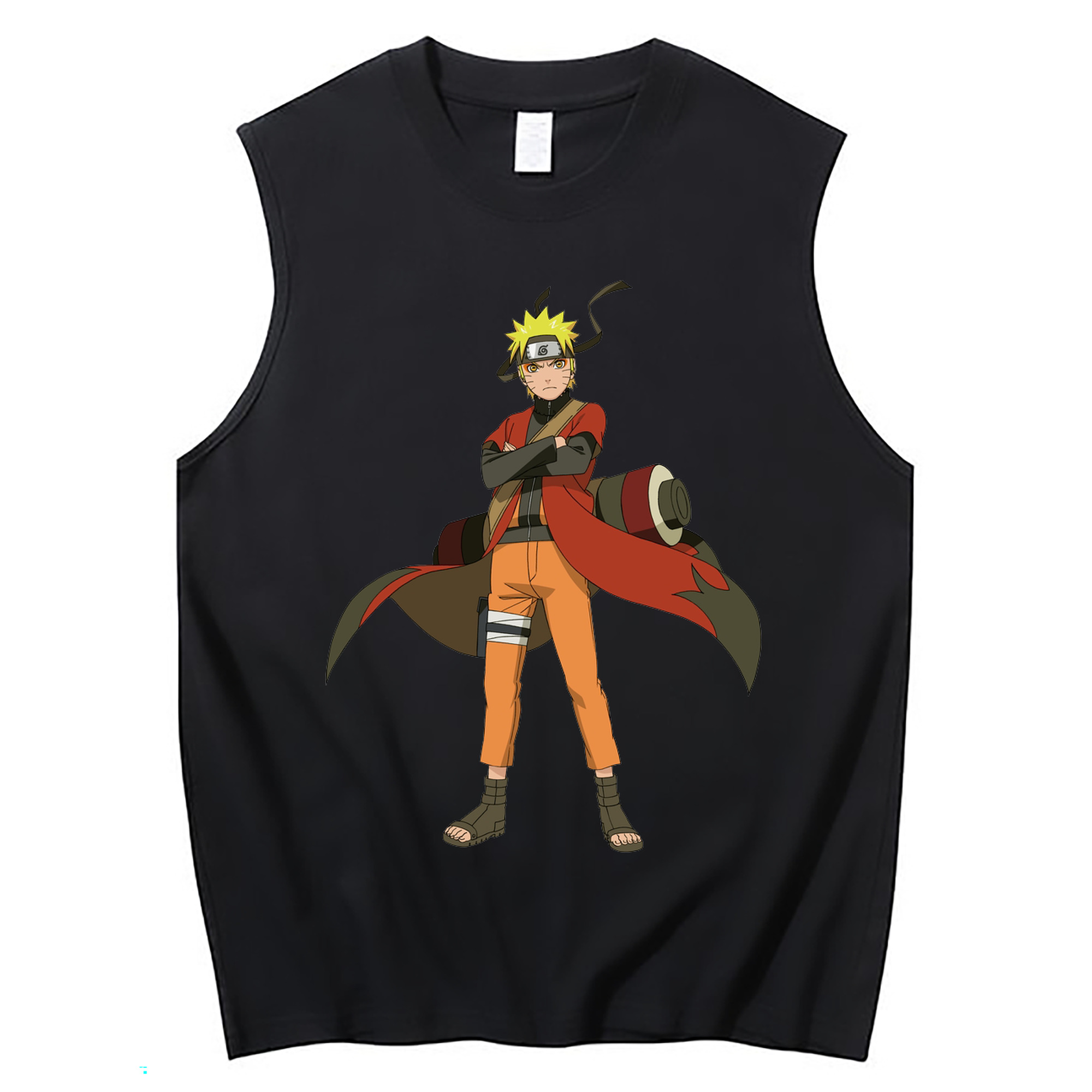 （画像用） NARUTO -ナルト- うずまき ナルト Uzumaki Naruto コットン100％タンクトップ（フロントプリント）