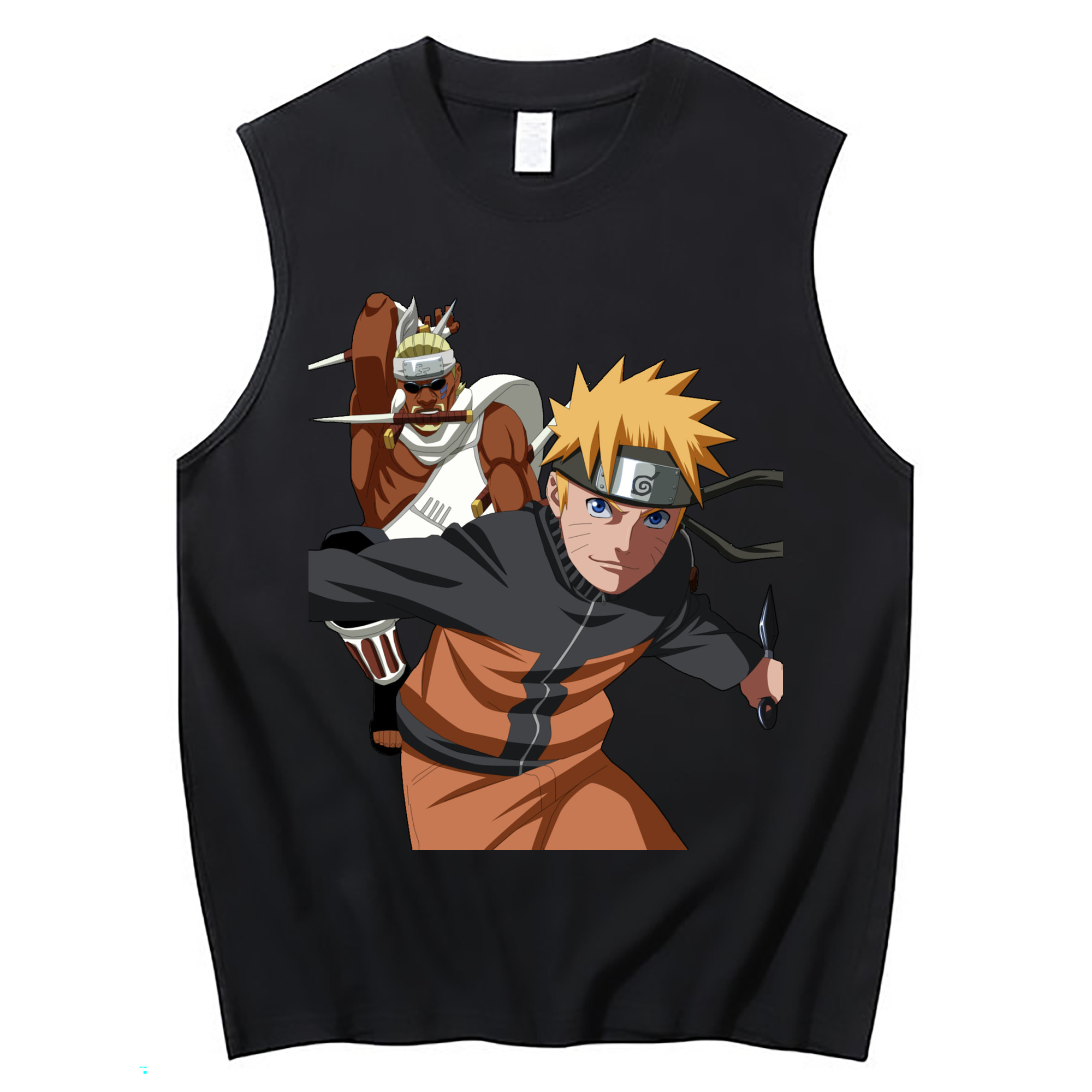 （画像用） NARUTO -ナルト- うずまき ナルト Uzumaki Naruto コットン100％タンクトップ（フロントプリント）
