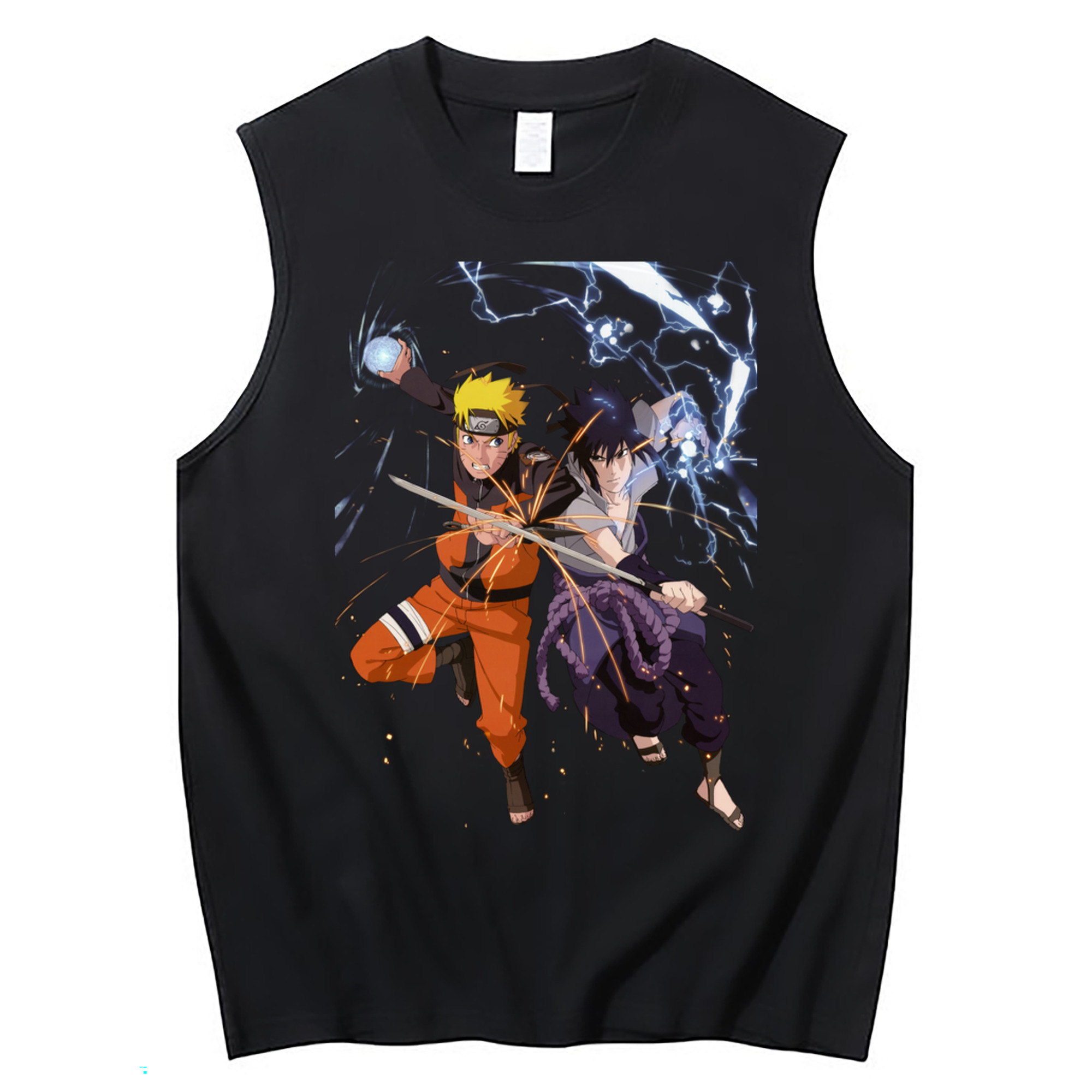 （画像用） NARUTO -ナルト- うずまき ナルト Uzumaki Naruto コットン100％タンクトップ（フロントプリント）