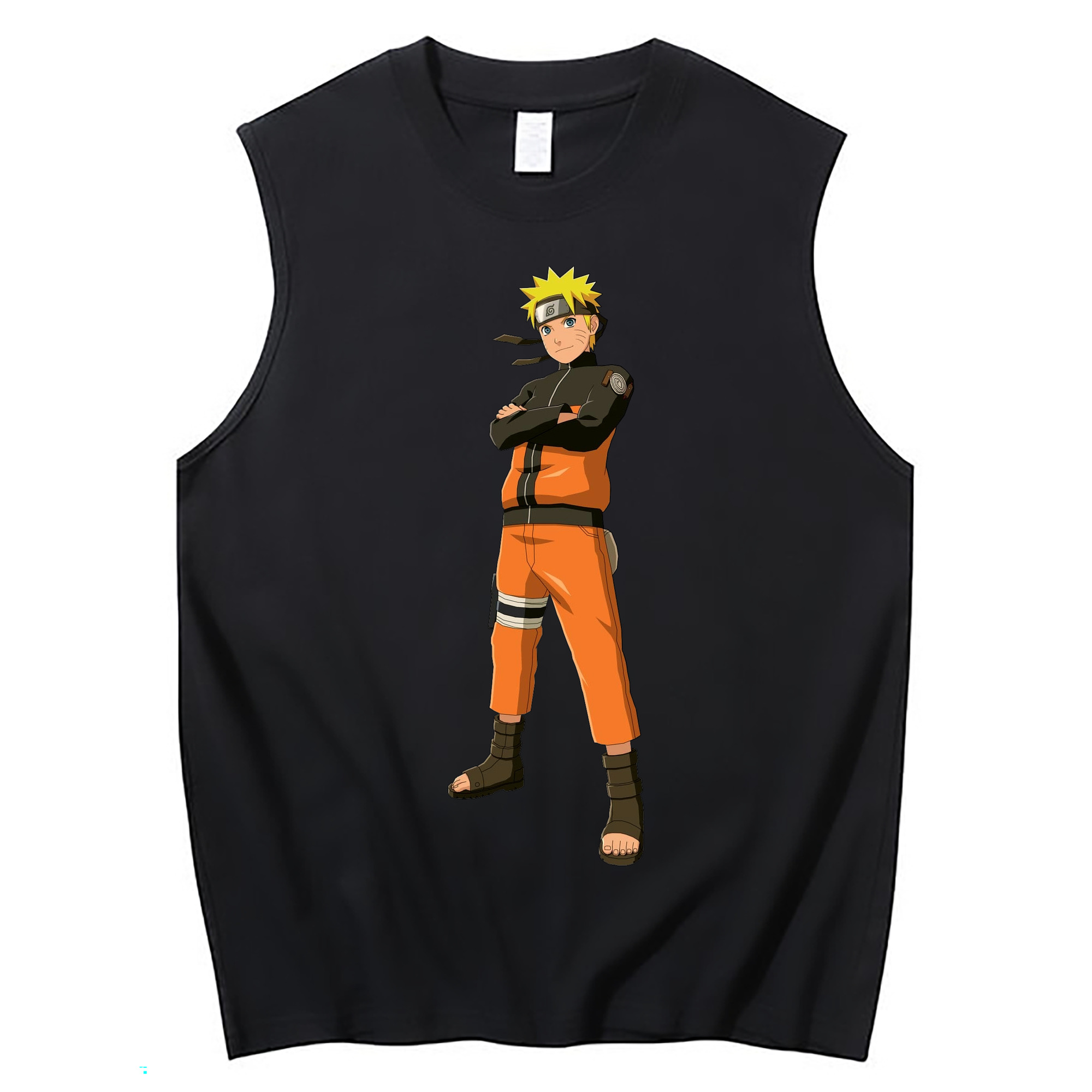 （画像用） NARUTO -ナルト- うずまき ナルト Uzumaki Naruto コットン100％タンクトップ（フロントプリント）